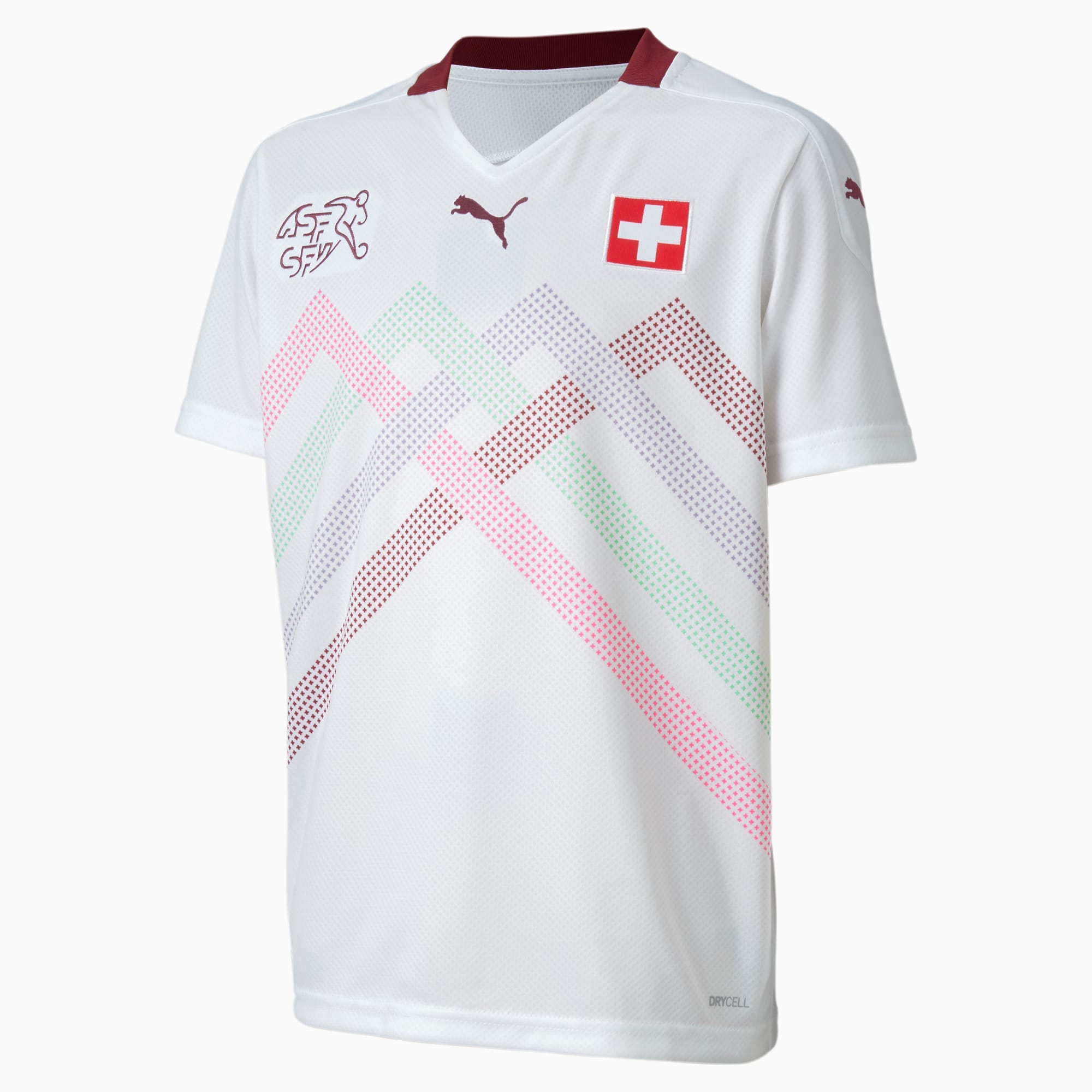 Maillot extérieur Suisse Replica pour enfant | Puma White-Pomegranate |  PUMA Football | PUMA France