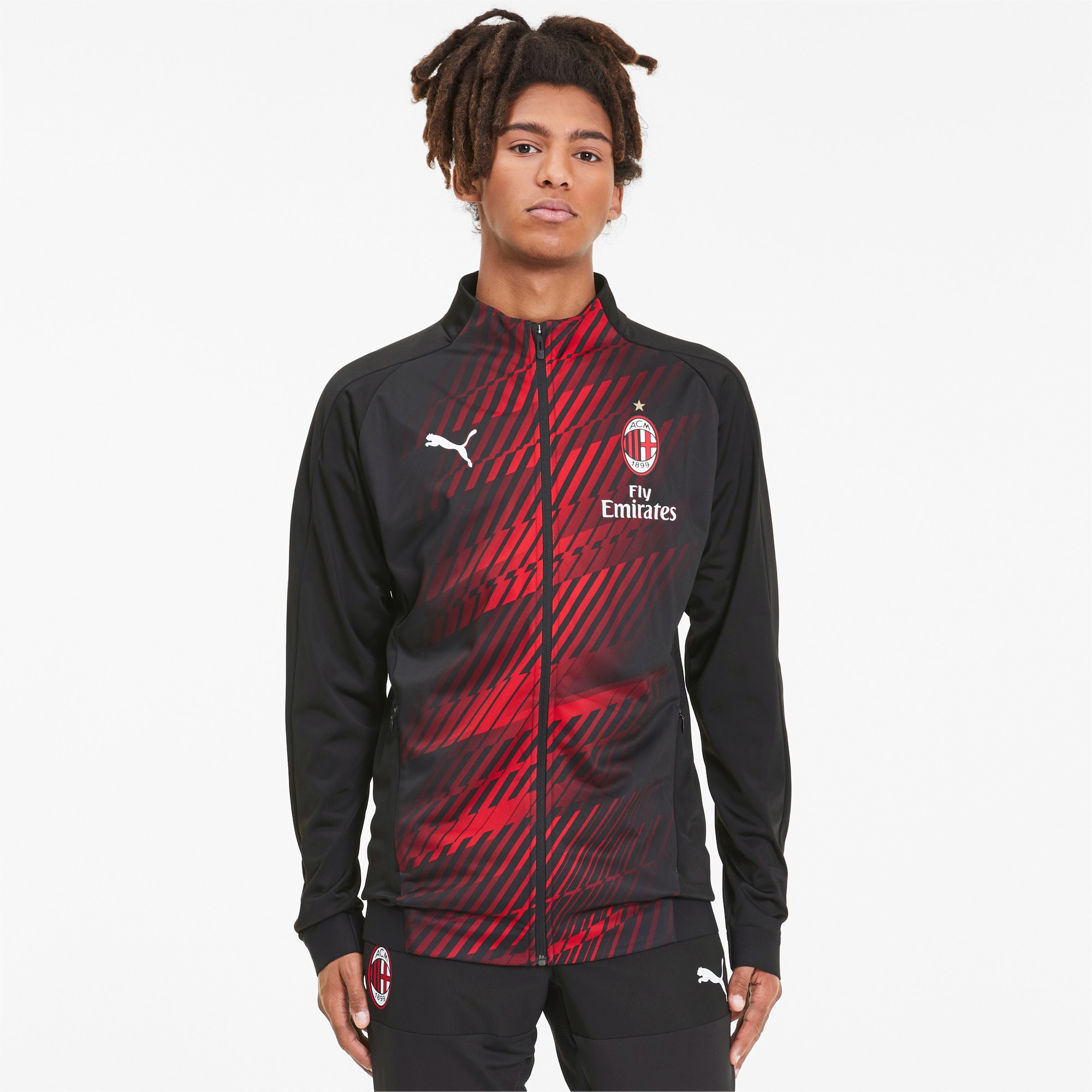 black and red puma jacket