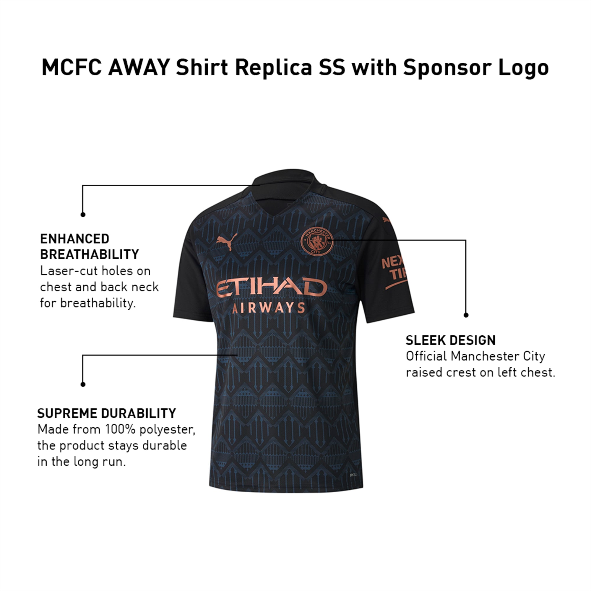 Manchester City Away Replica Drycell Men S Jersey Puma Black Dark Denim Puma Clothing Puma