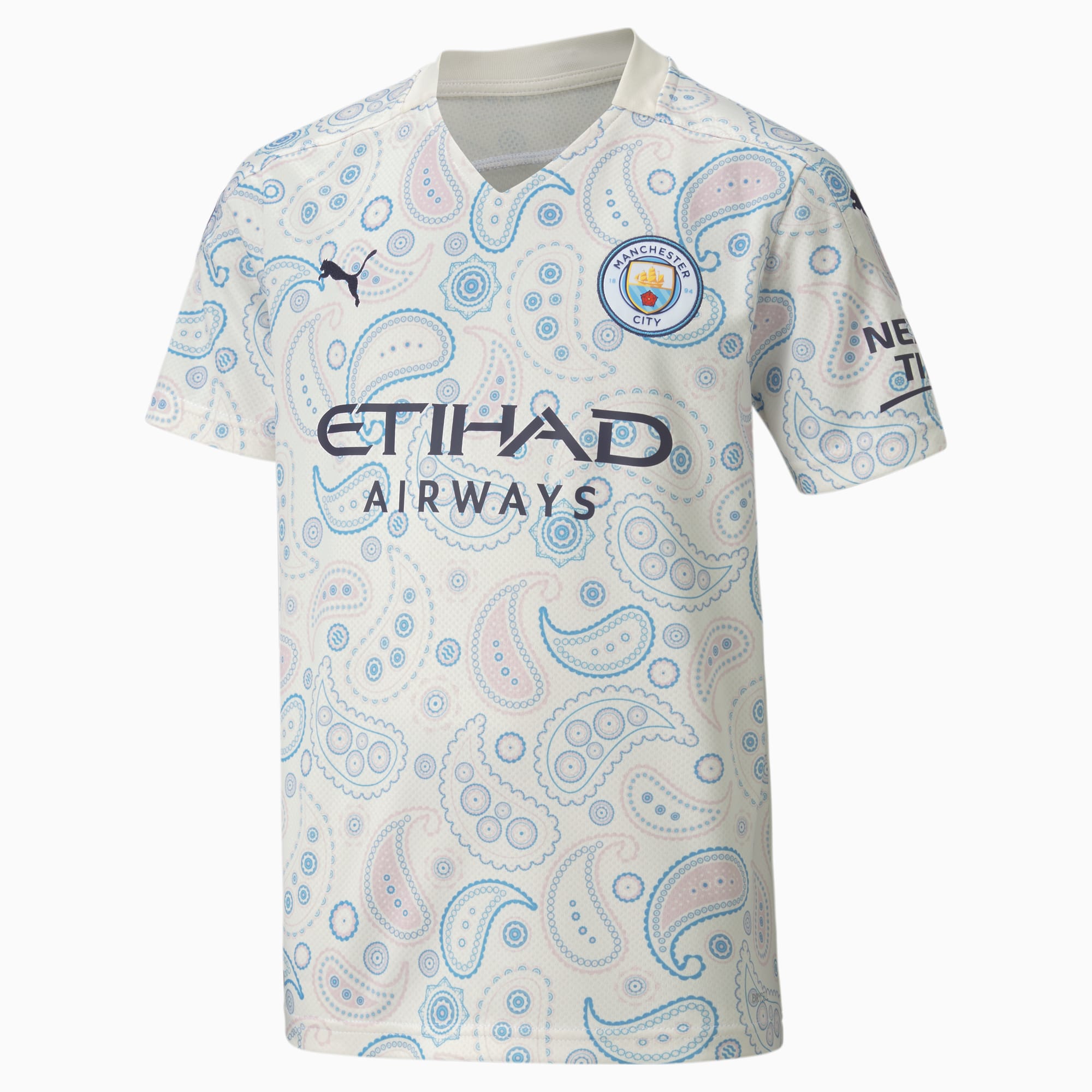 Camiseta Juvenil Replica De La 3 ª Equipacion Del Man City Whisper White Peacoat Puma Personalise Puma Espana