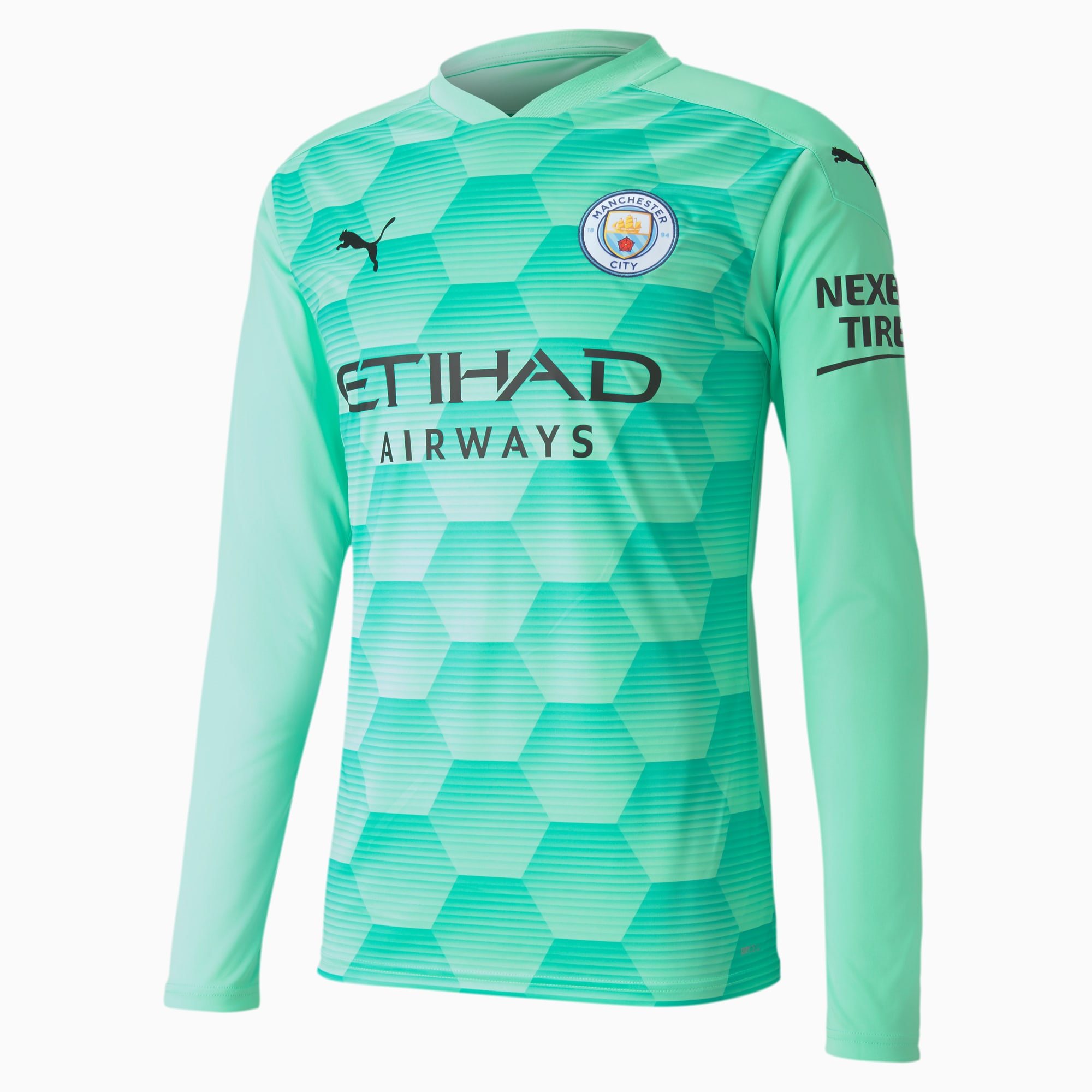 Man City Replica Men S Long Sleeve Goalkeeper Jersey Green Glimmer Aqua Green Puma Manchester City Puma