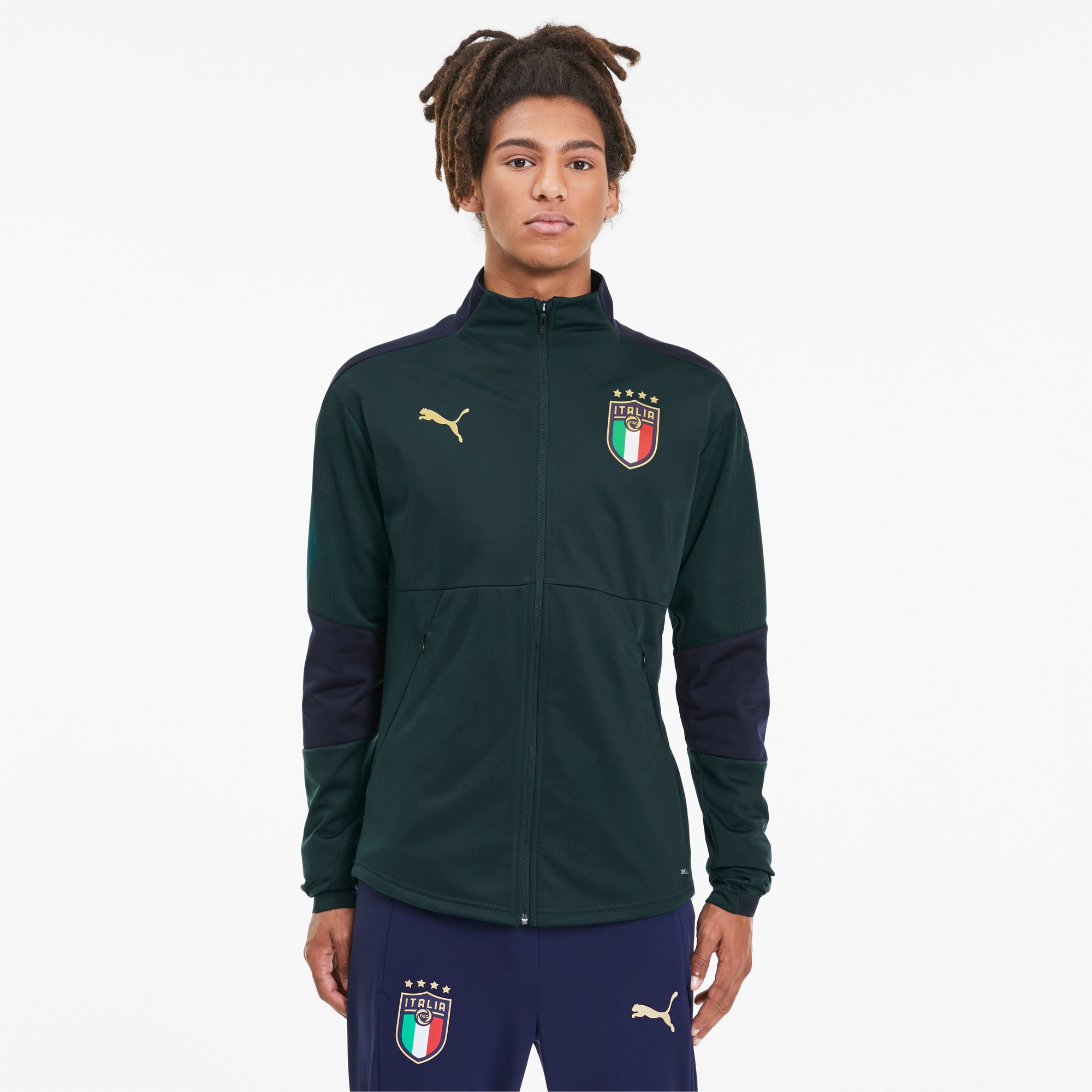 Italia Herren Trainingsjacke Ponderosa Pine Peacoat Puma Italia Puma Deutschland