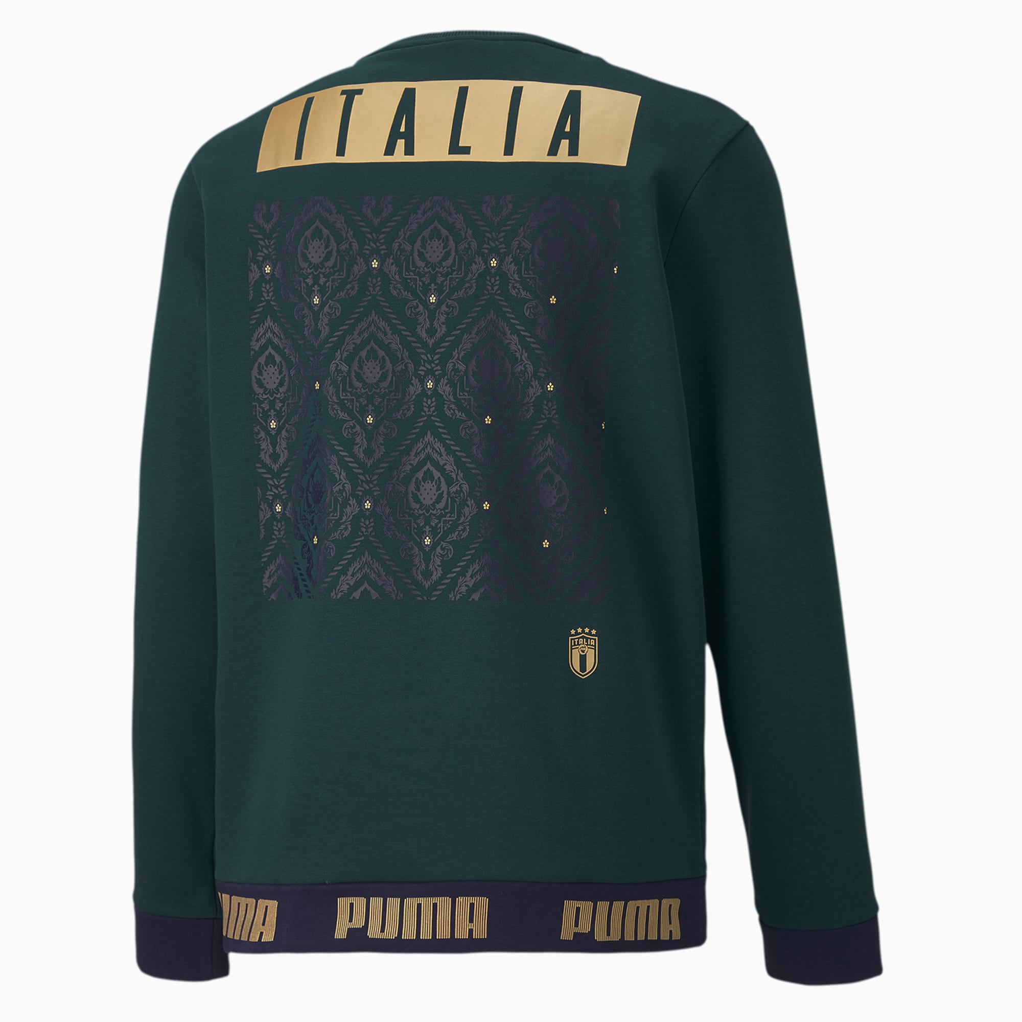 Italia Men S Ftblculture Sweater Ponderosa Pine Team Gold Puma Italia Puma United Kingdom