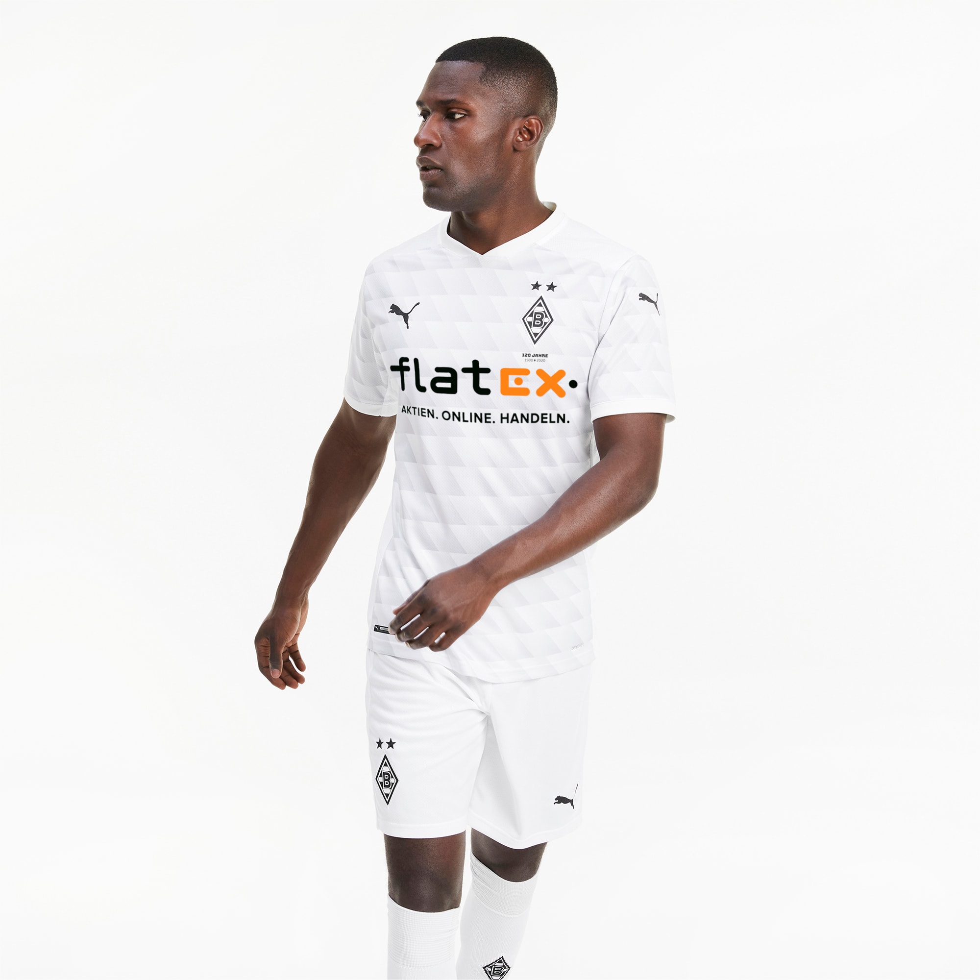 Borussia Monchengladbach Home Replica Men S Jersey Puma White Gray Violet Puma Borussia Monchengladbach Puma