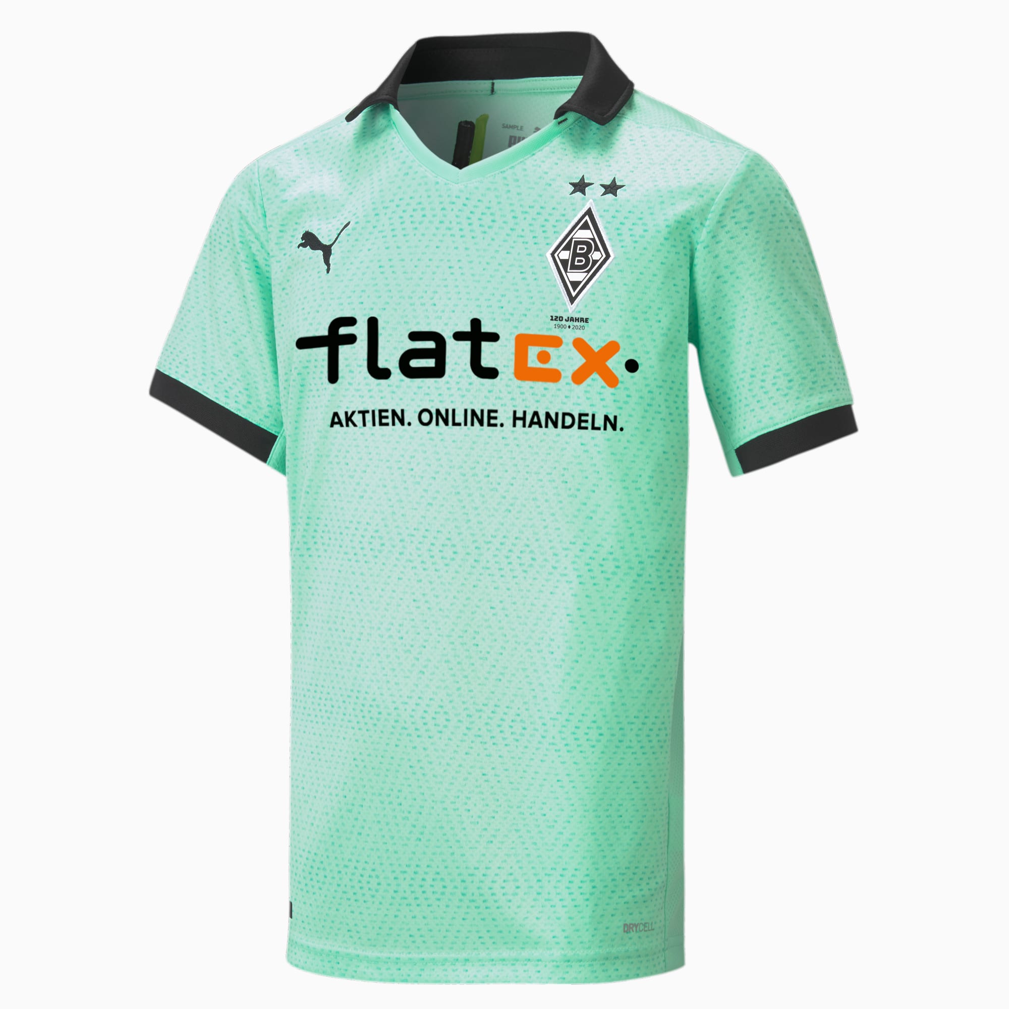 Borussia Monchengladbach Third Replica Youth Jersey Green Glimmer Puma Black Puma Kids Puma