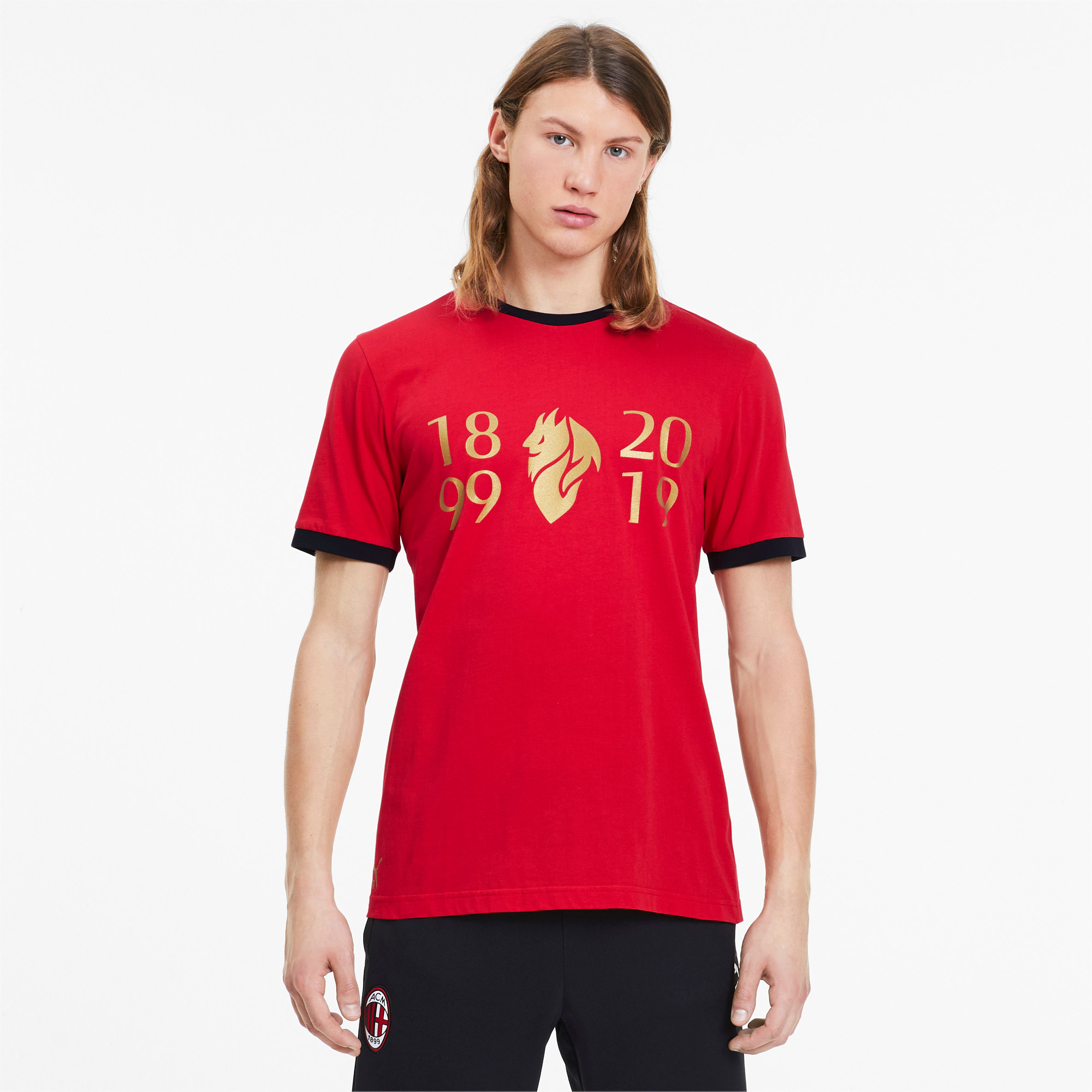 red and gold puma shirt