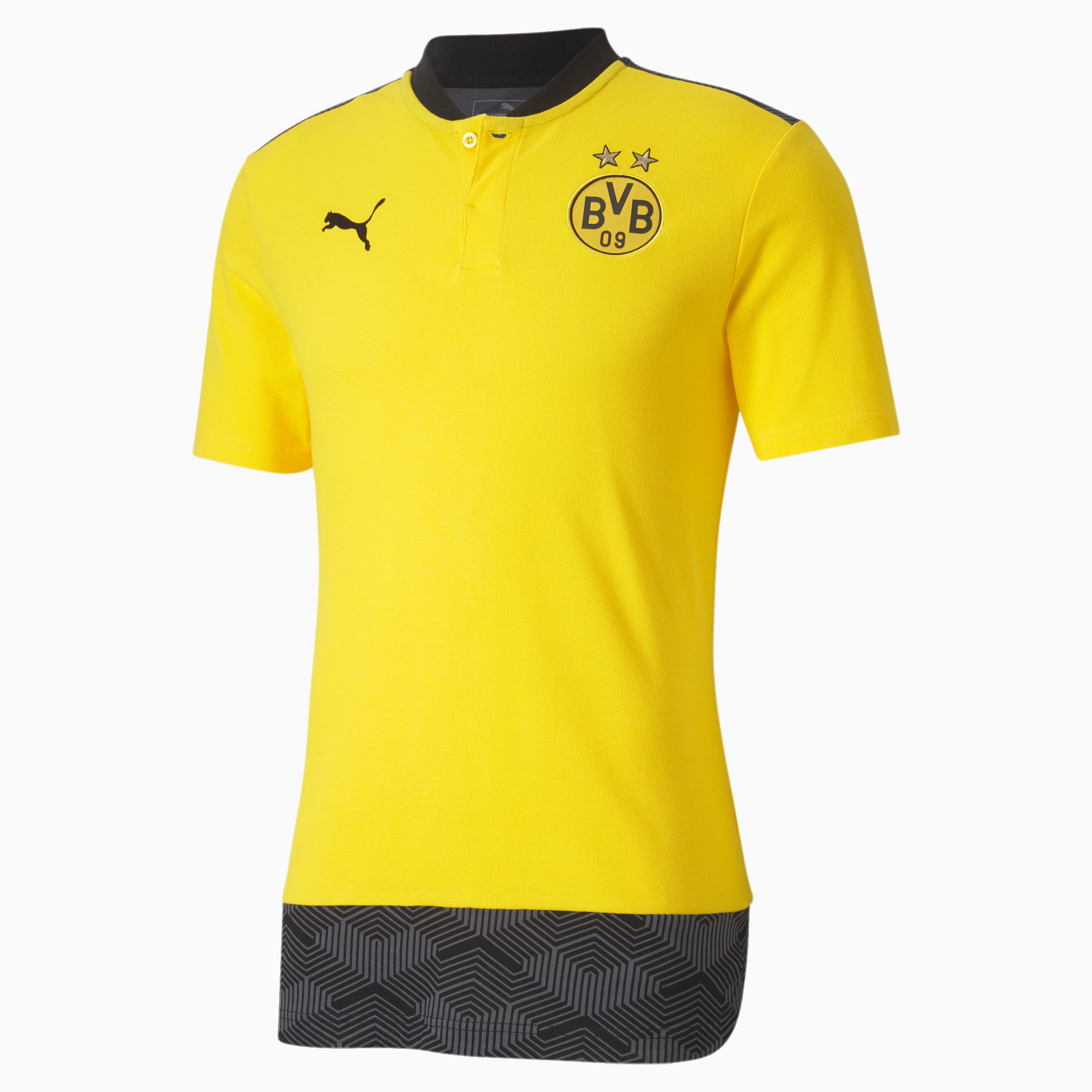 black and yellow puma shirt