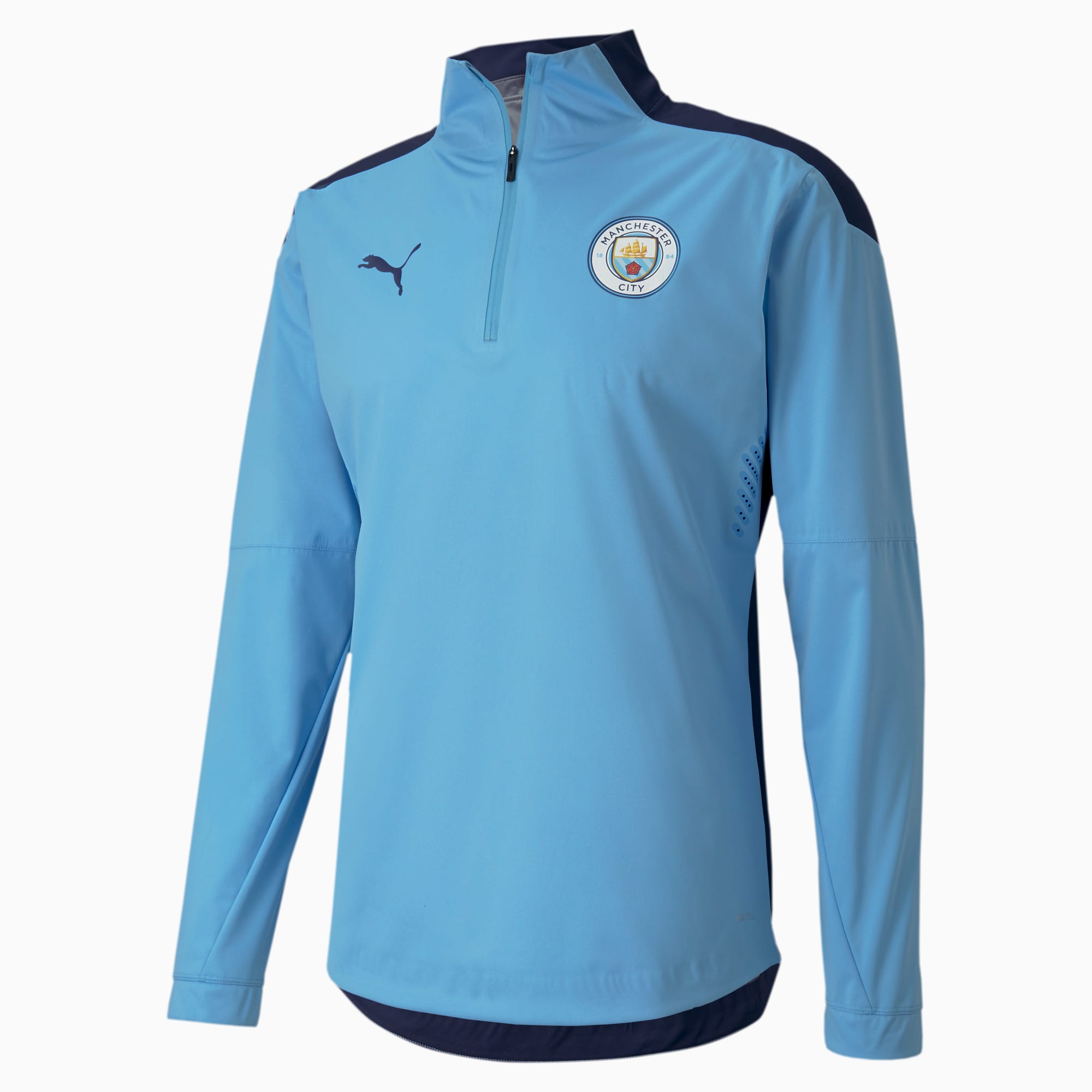 Man City Pro Men S Football Rain Top Team Light Blue Peacoat Puma Football Clubs Puma Germany