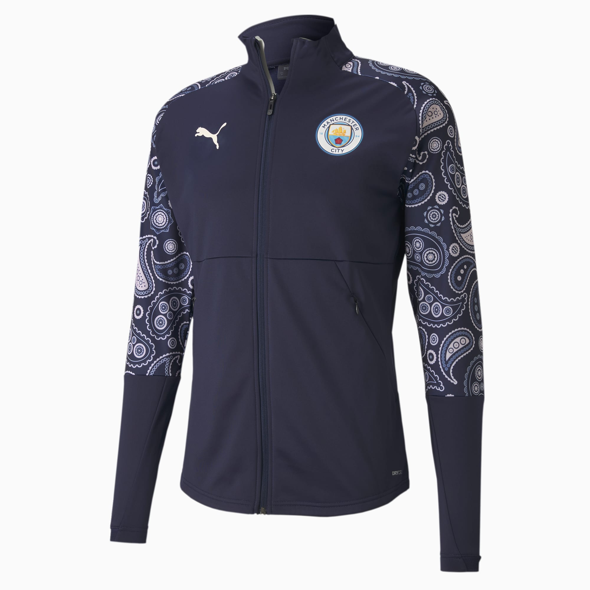 Man City Men S Stadium Jacket Peacoat Lilac Snow Puma Manchester City Puma Germany