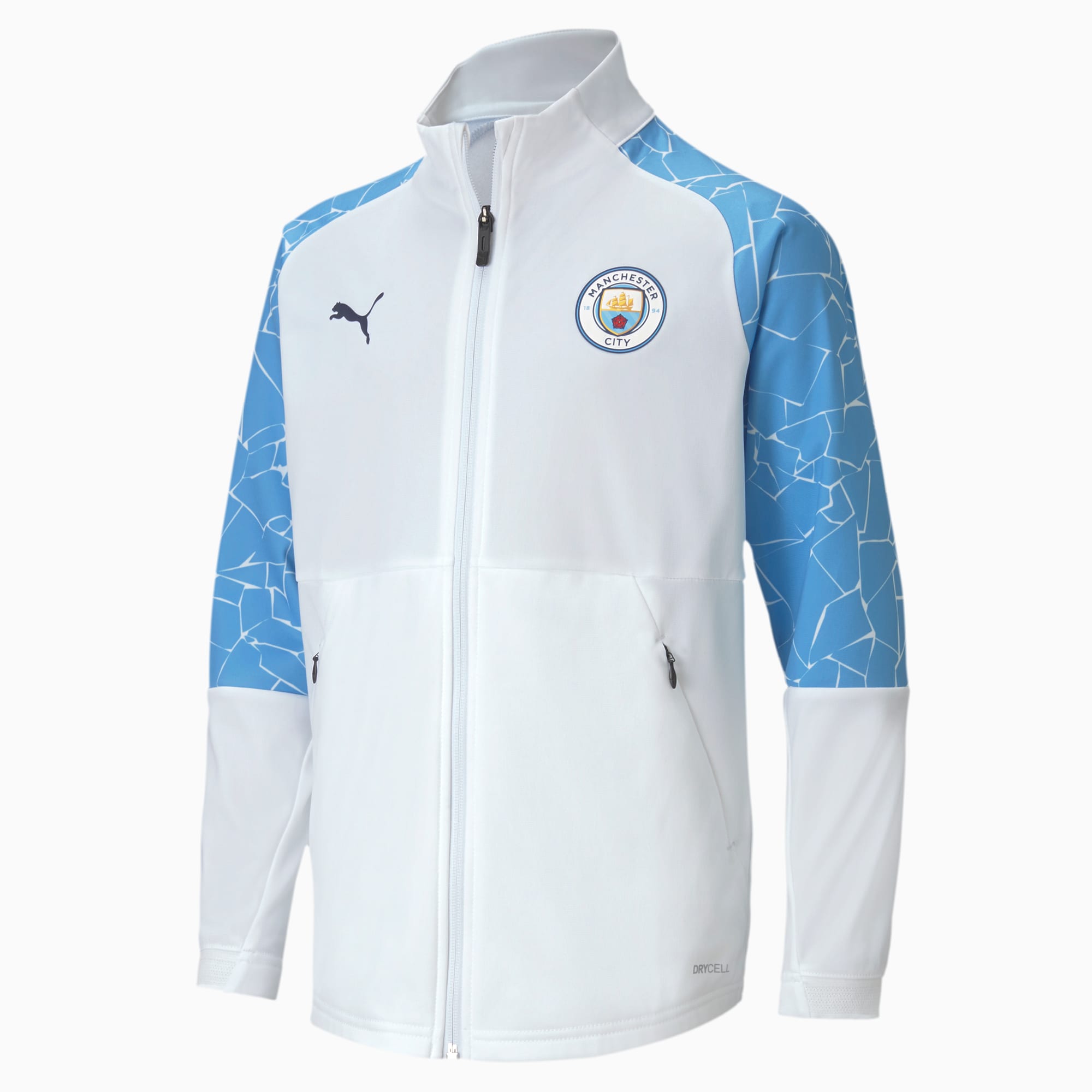 Man City Stadium Youth Football Jacket Puma White Team Light Blue Puma Shoes Puma