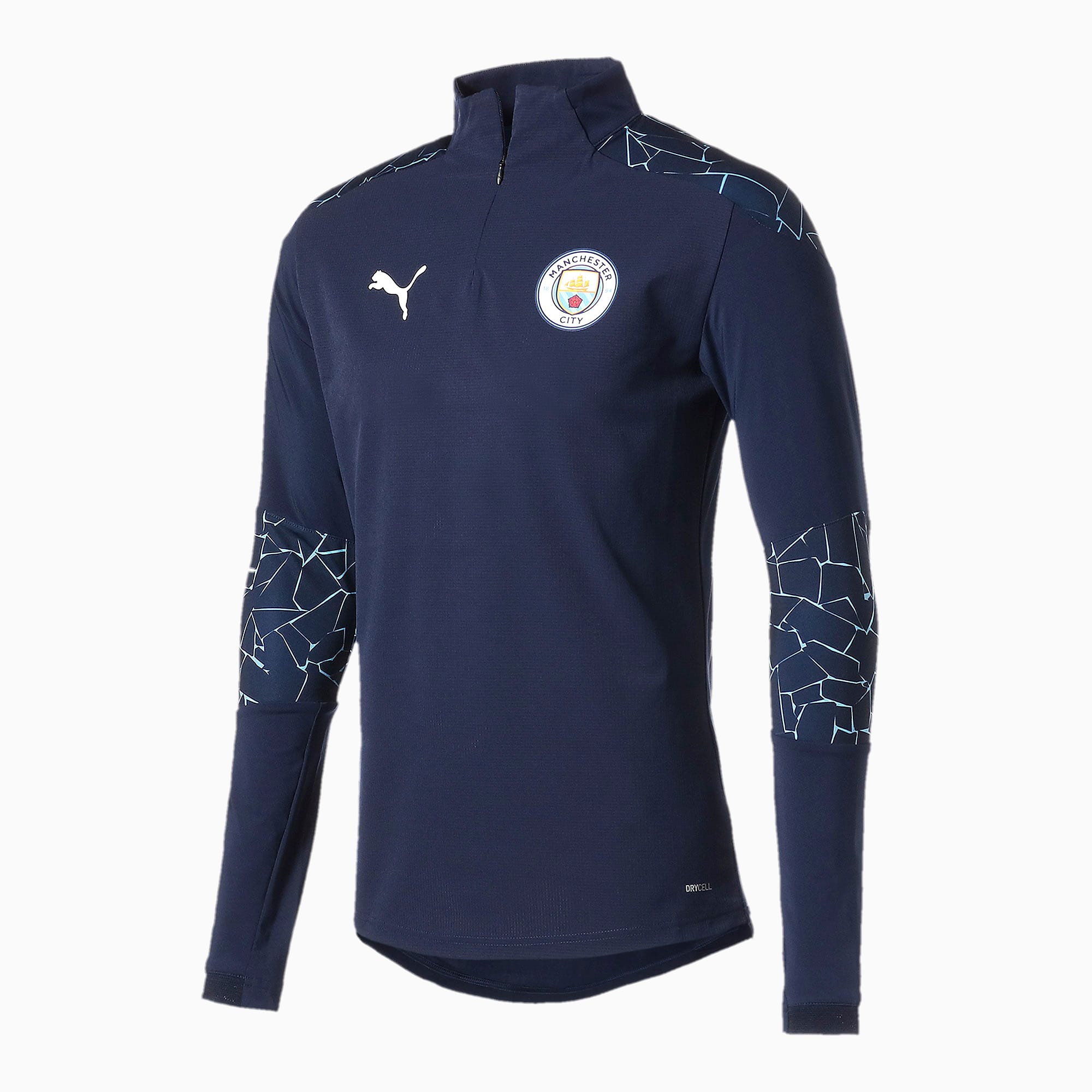 Puma公式 マンチェスター シティー Mcfc スタジアム 1 4 トップス サッカー ユニフォーム メンズ Peacoat Team Light Blue プーマ スウェット パーカー プーマ