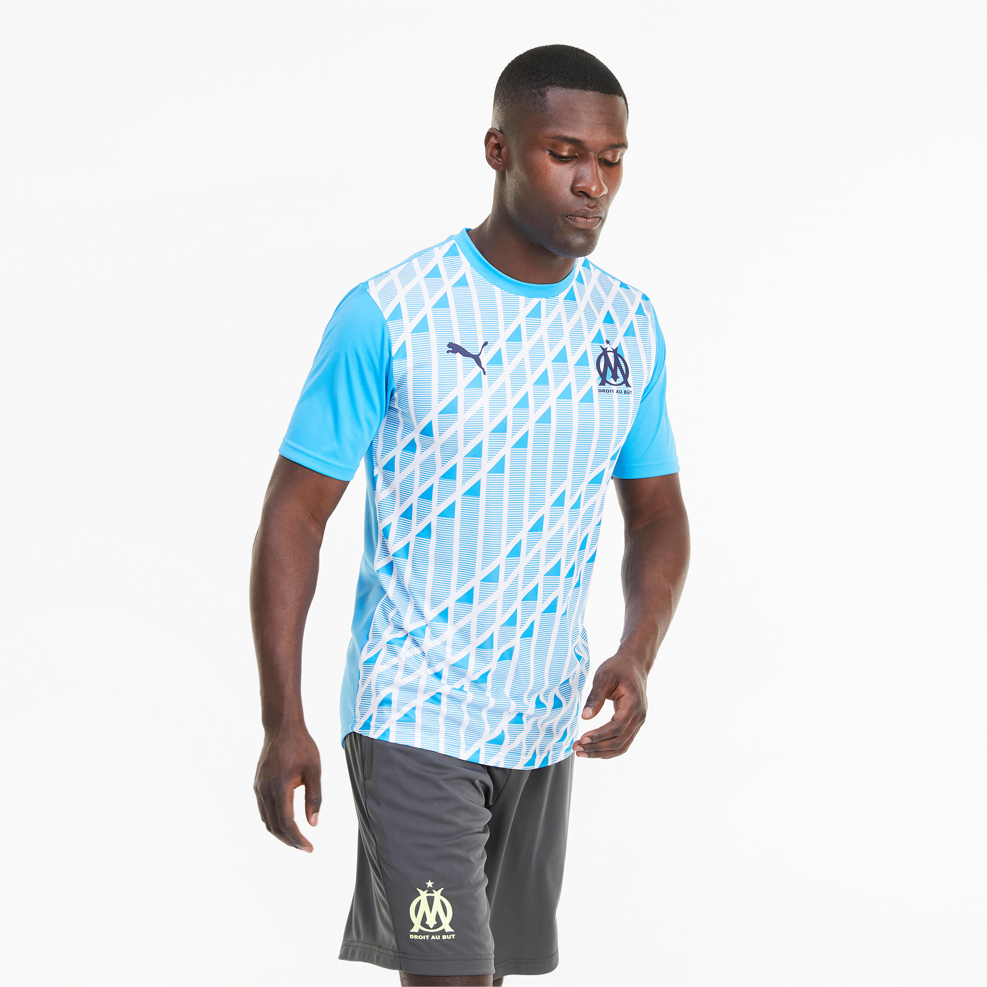 Olympique De Marseille Stadium Men S Jersey Bleu Azur Puma White Puma Olympique De Marseille Puma