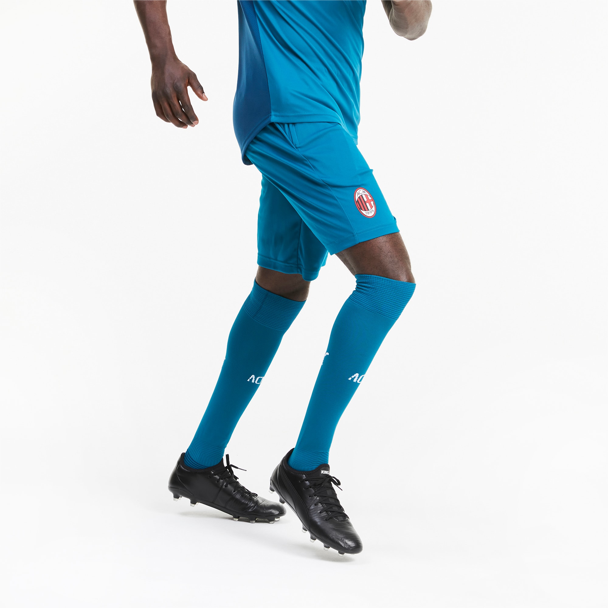 Shorts Da Allenamento Con Zip Ac Milan Uomo Deep Lagoon Puma Shoes Puma Italia