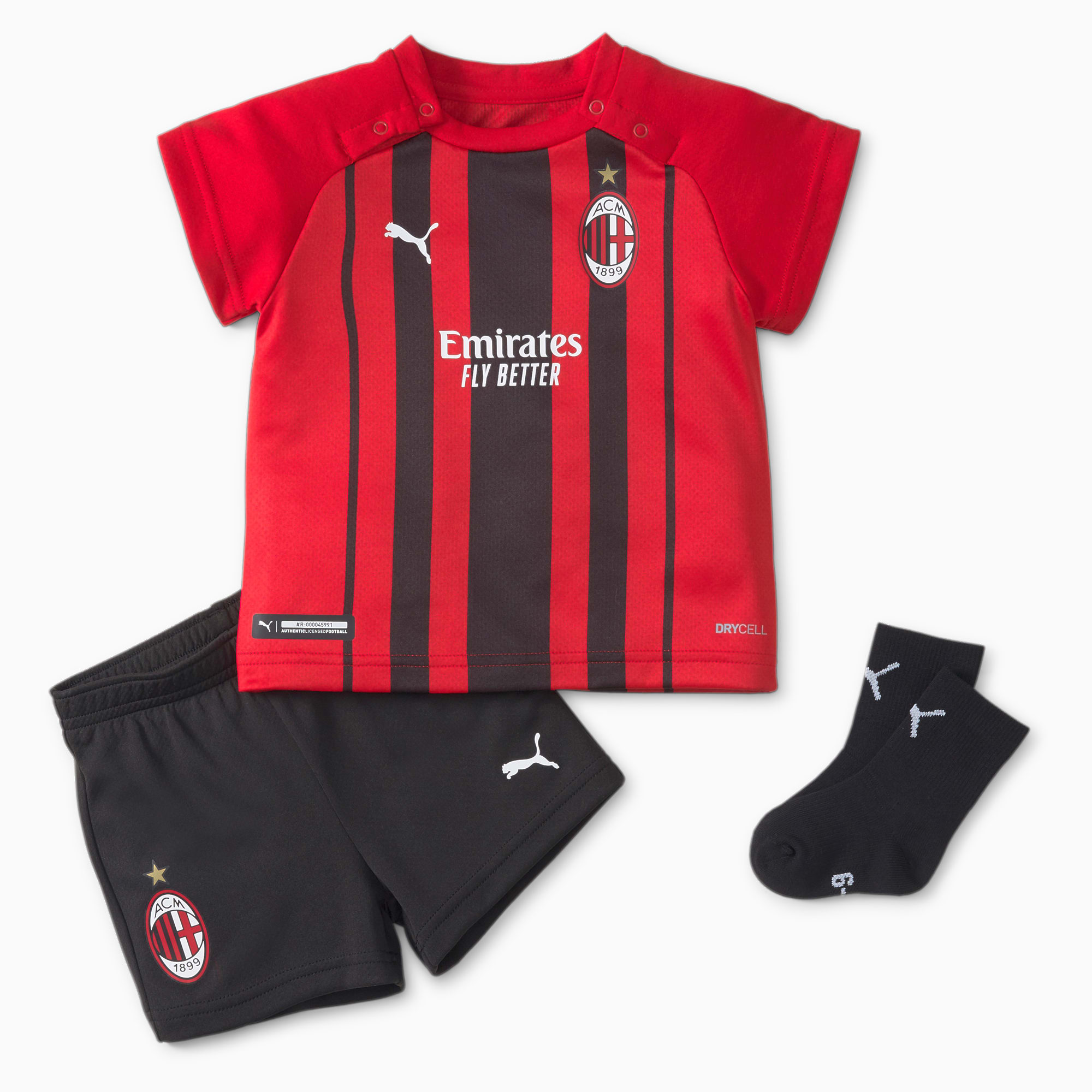 Ac Milan Home Babies Football Mini Kit Tango Red Puma Black Puma Ac Milan Puma Germany
