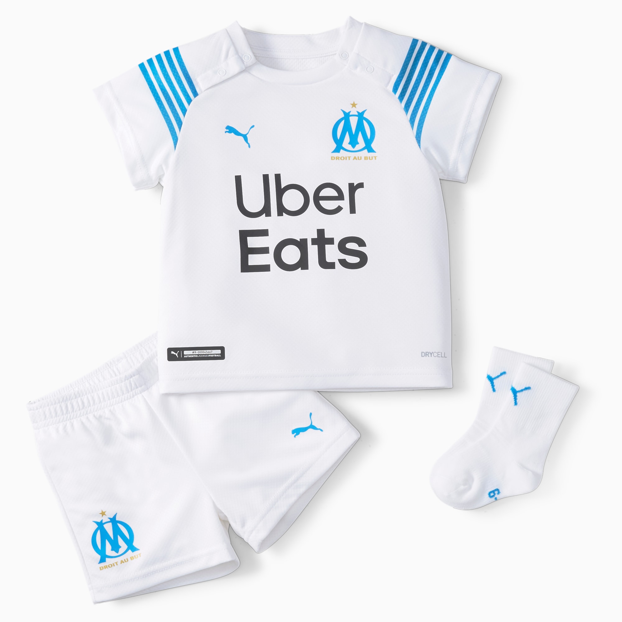 Set De Football Domicile Om Bebe Puma White Bleu Azur Puma Enfant Puma France