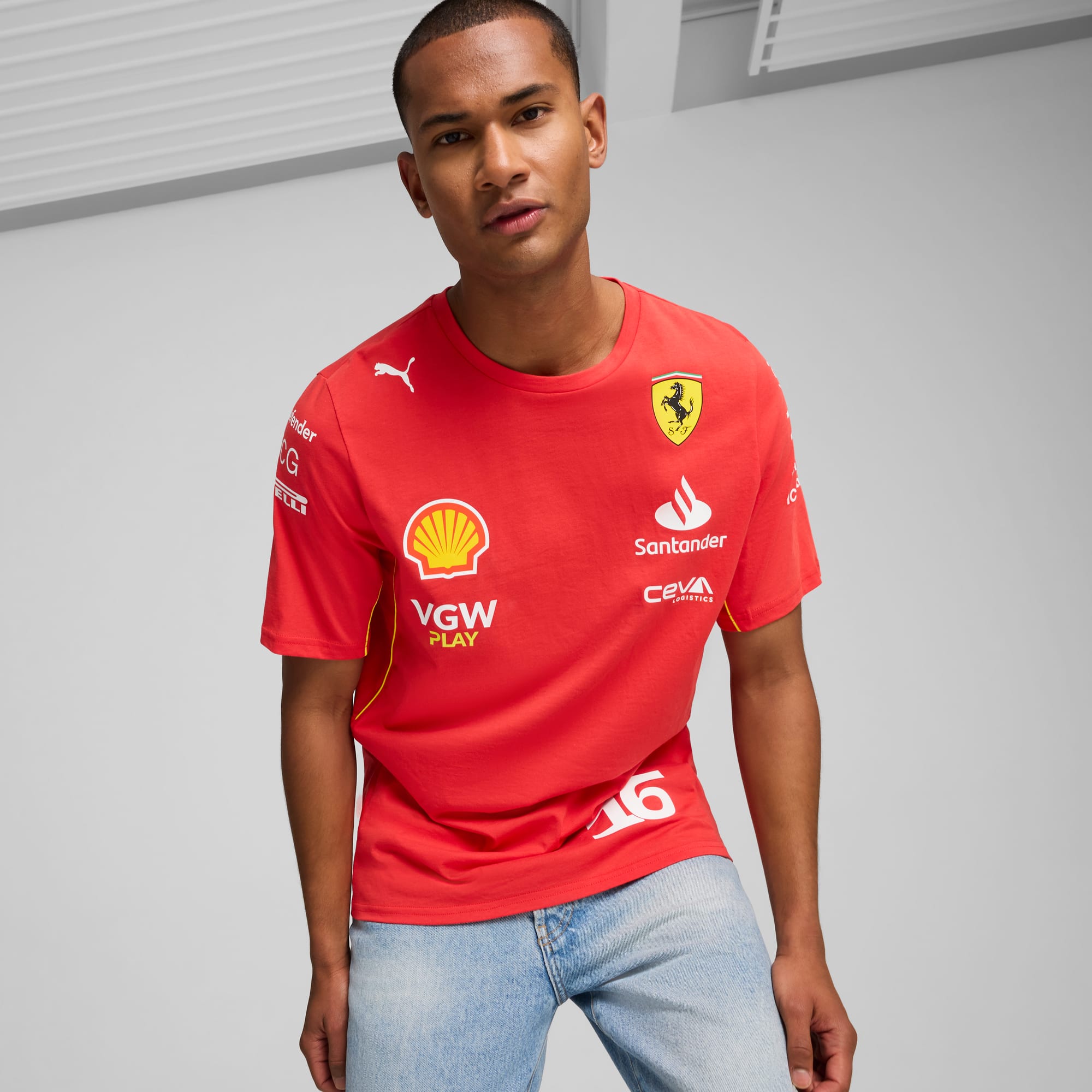 T shirt Scuderia Ferrari Leclerc PUMA