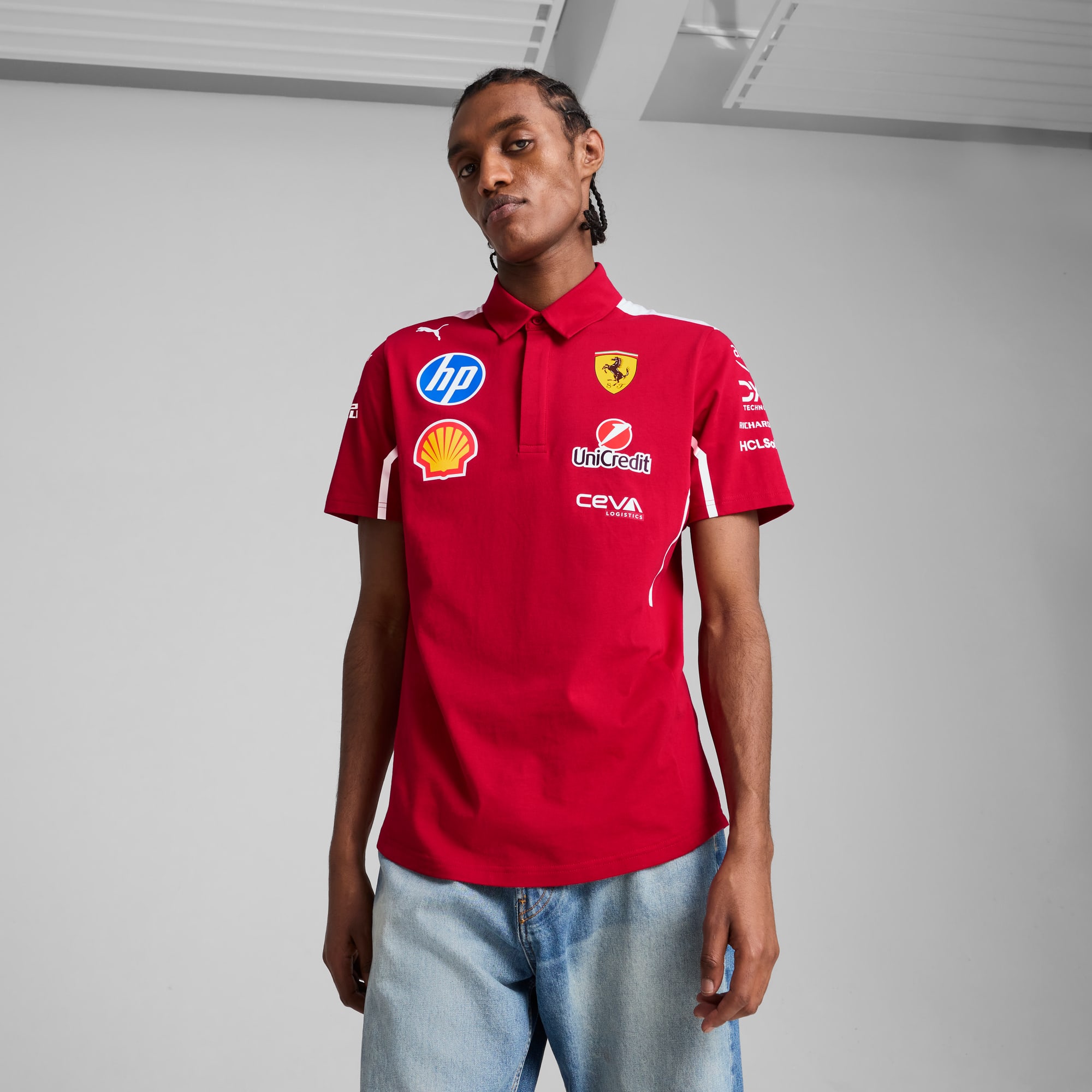 大特価 イラスト Scuderia Ferrari 2025 Team Men's Polo | PUMA トップス