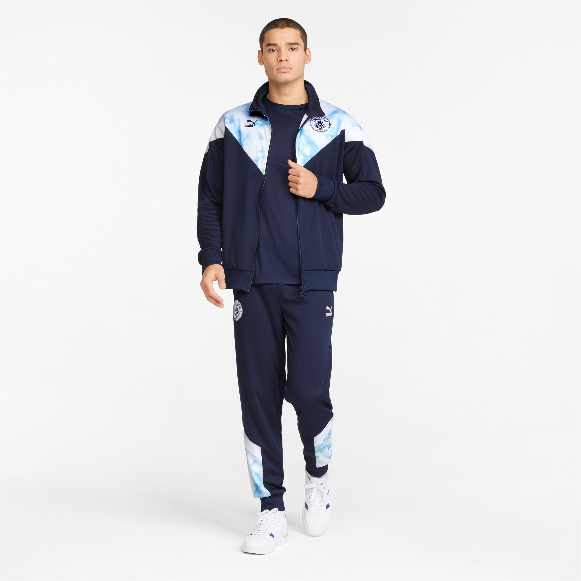 Track jacket da calcio Man City Iconic MCS da di PUMA in Blu Donna Abbigliamento da uomo Giacche da uomo Giacche casual 