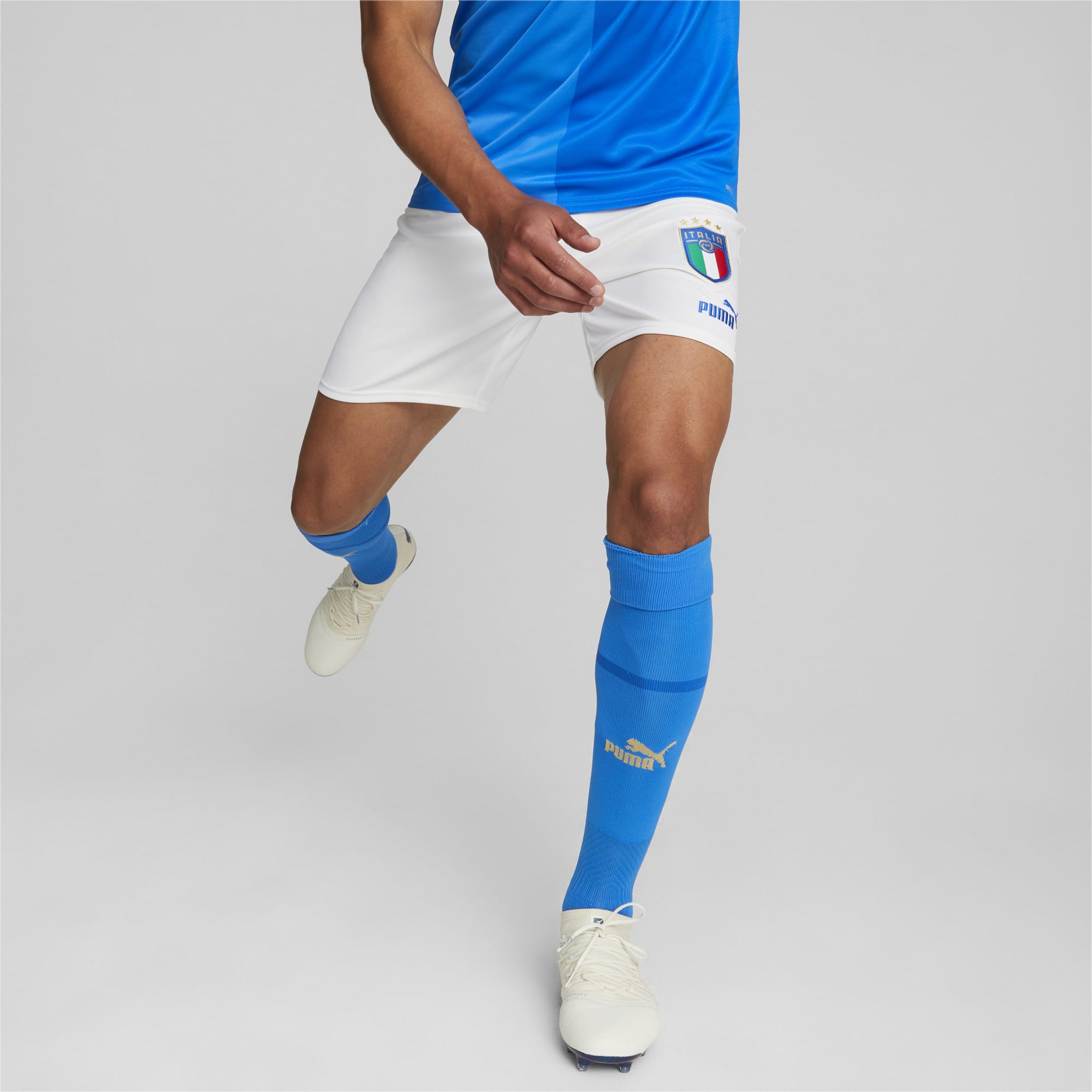 PUMA Kids Boys Italy Away 2223 Replica Crew Neck Short Sleeve Jersey Soccer  Cleats Moisture Wicking - White