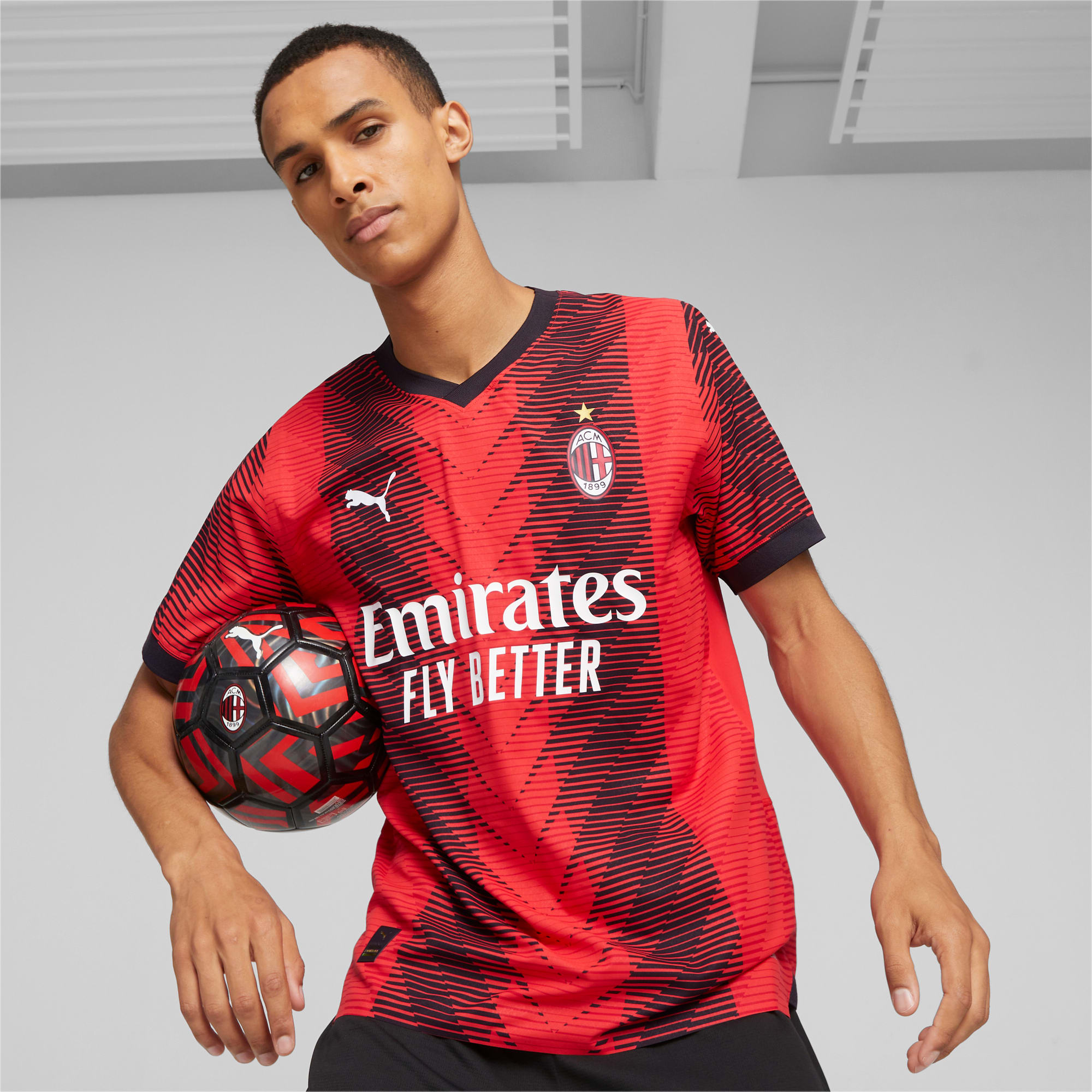 AC Milan 23/24 Home Authentic Jersey, For All Time Red-PUMA Black, PUMA  Shop All Puma