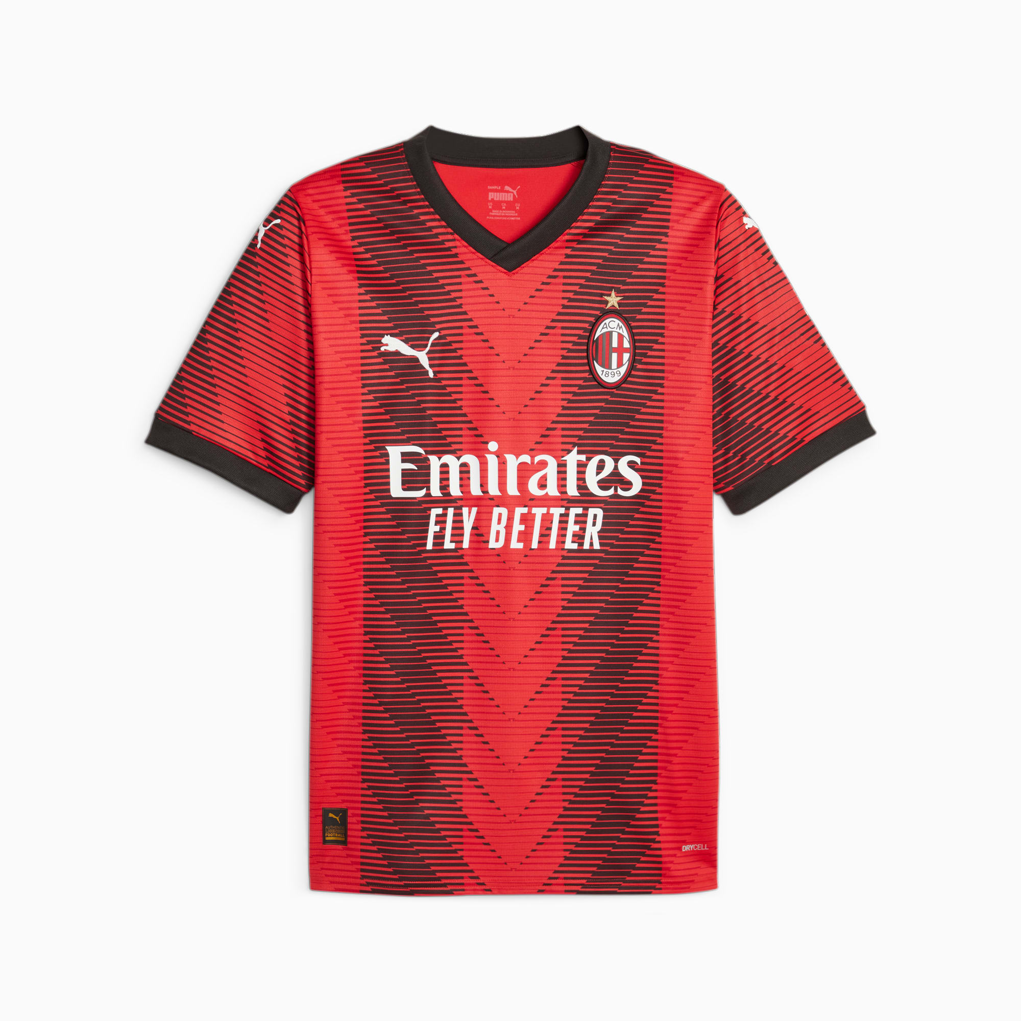 Camiseta deportiva A.C. Milan réplica local para hombre, black