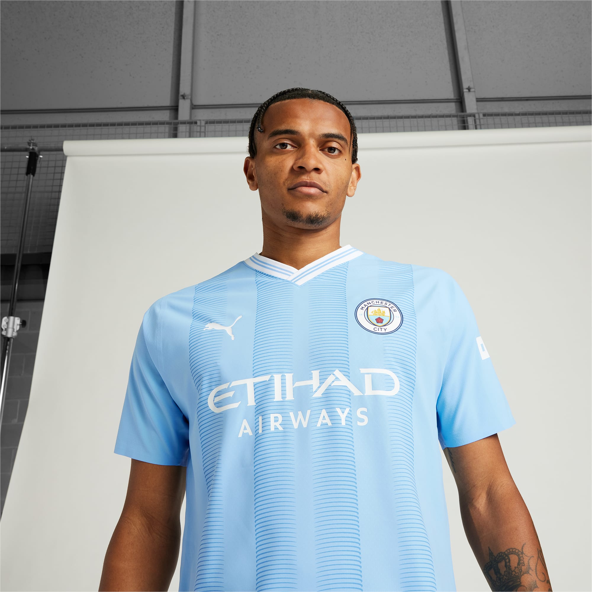 CHAMPIONS #23 Manchester City Home Authentic Jersey 2023/24