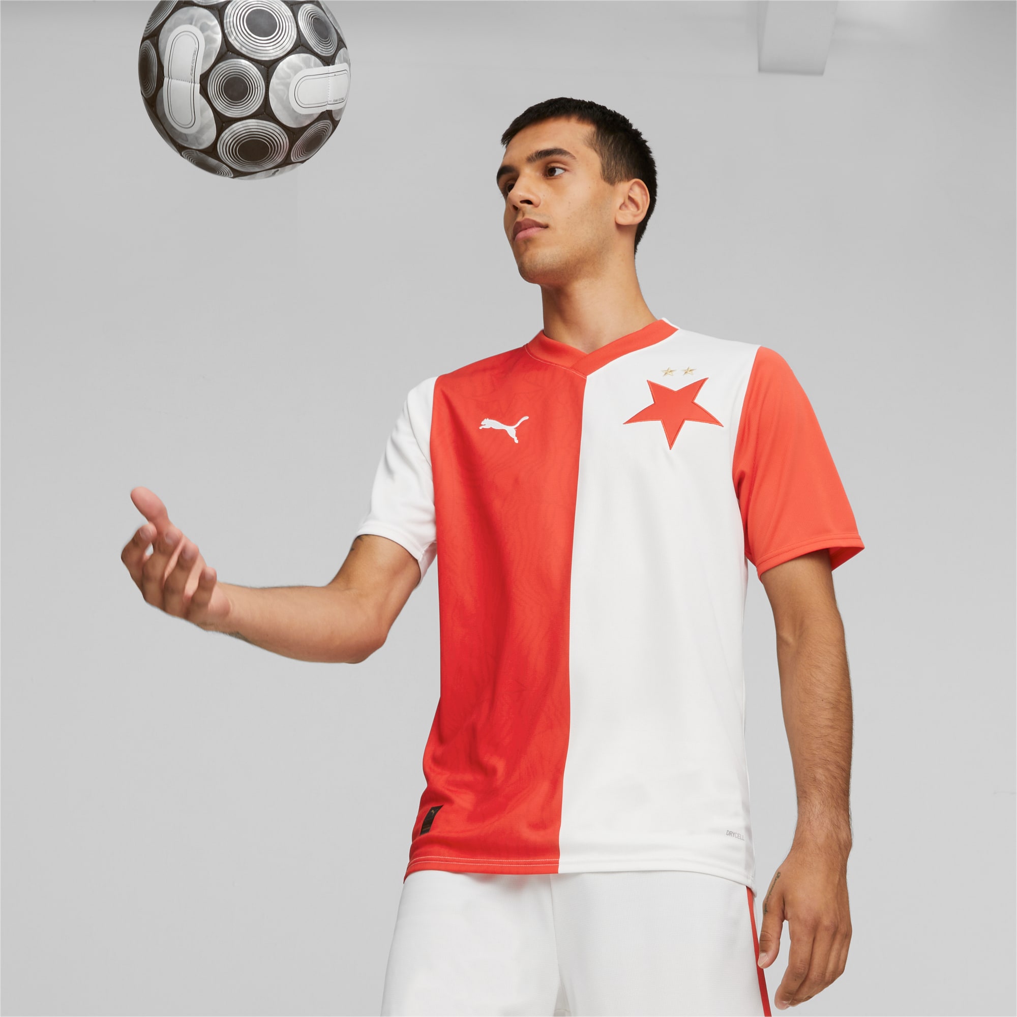 Puma red and white jersey clearance