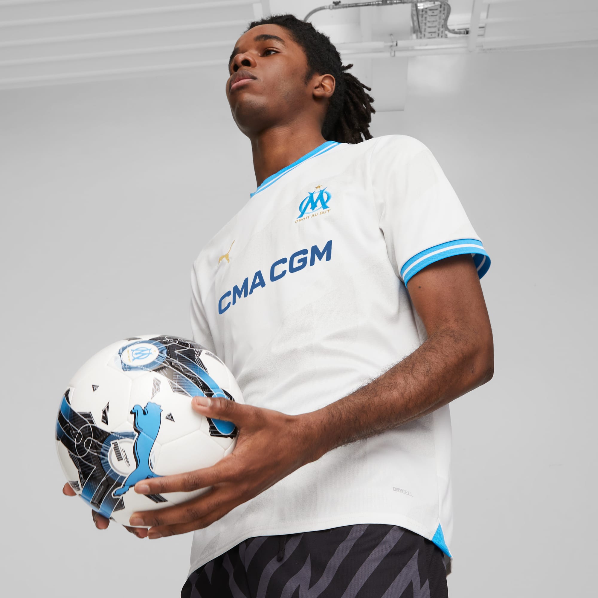 Maillot Football Puma OM Olympique de Marseille T M Extérieur 2019-2020 -  Label Emmaüs