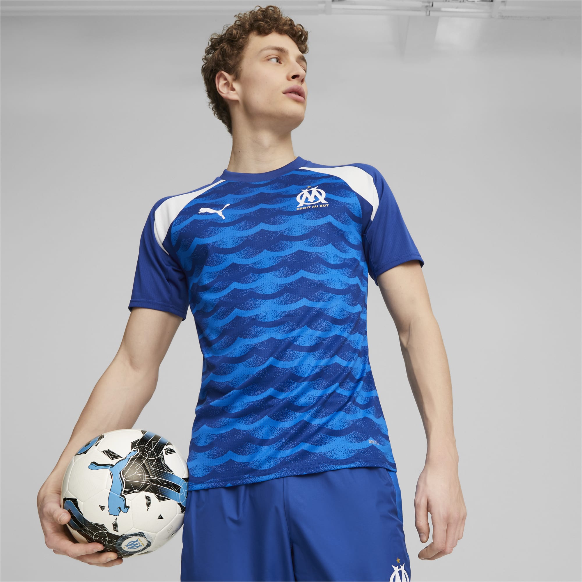 OM Pre-Match Blue football jersey