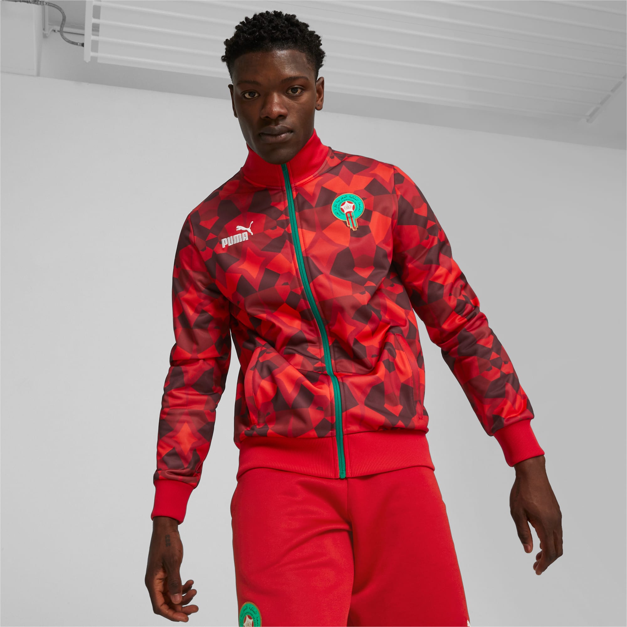 Puma MAROKKO HERREN - Veste de survêtement - red power green/rouge 