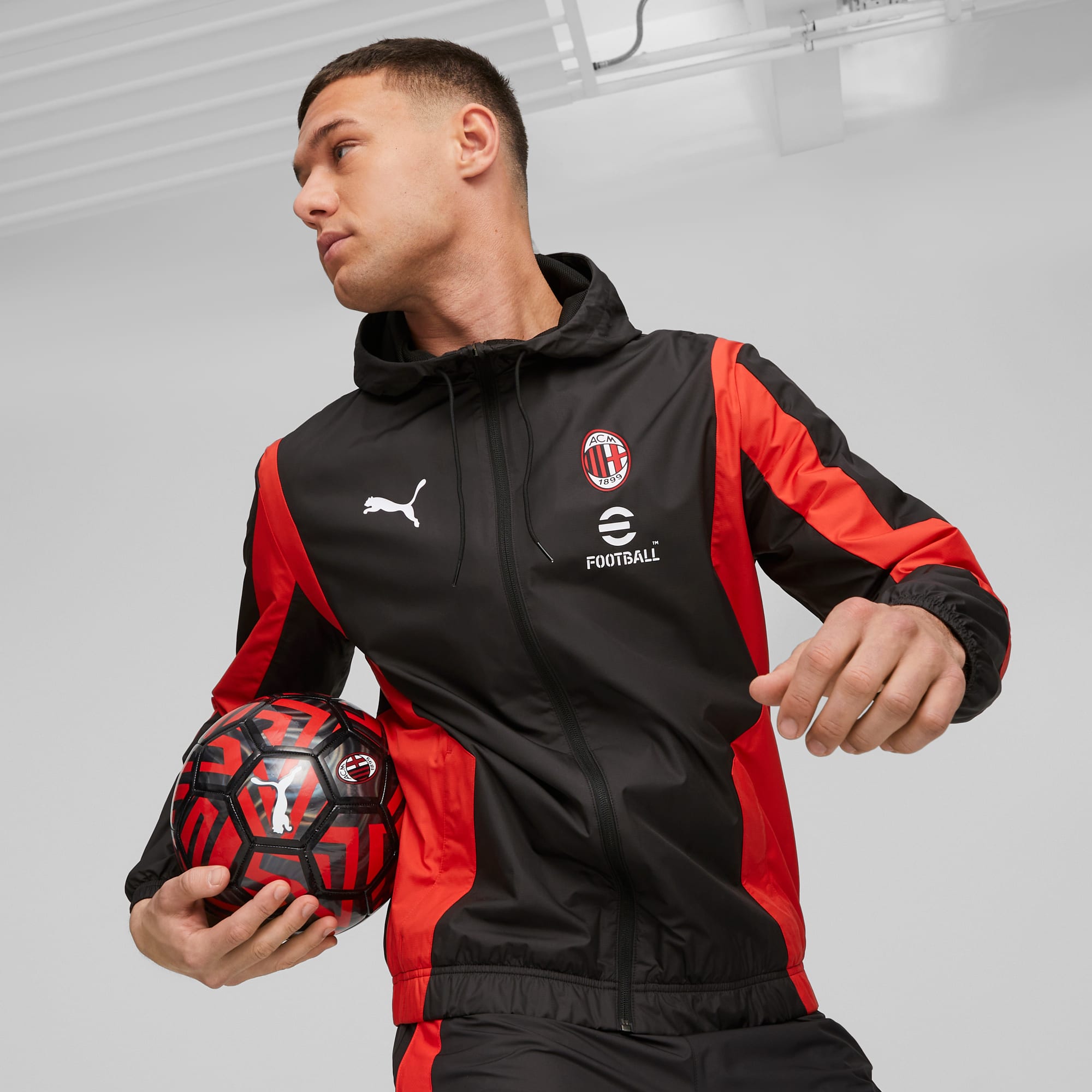 Black and red puma jacket hot sale