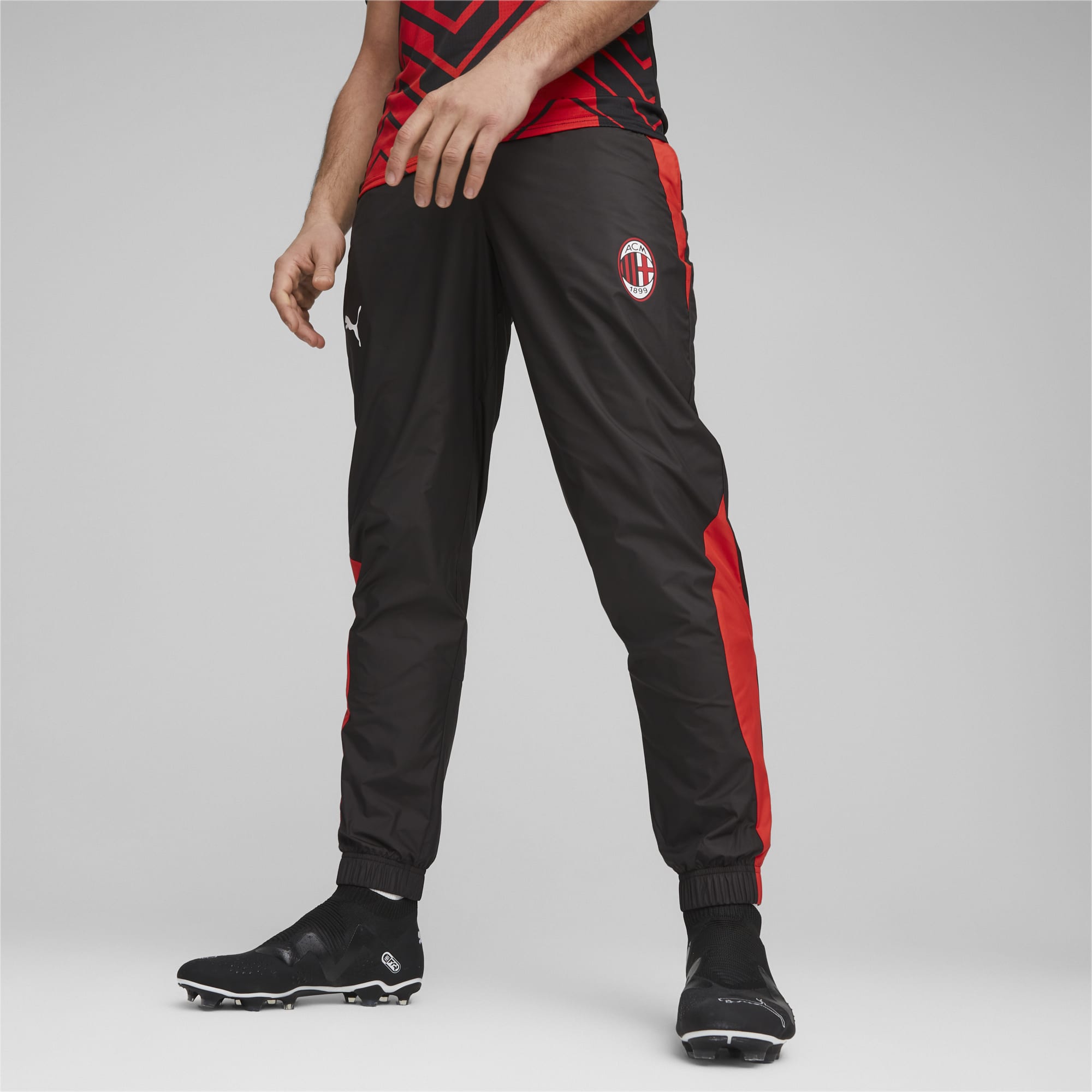 Pantaloni da calcio intessuti A.C. Milan pre-partita, red