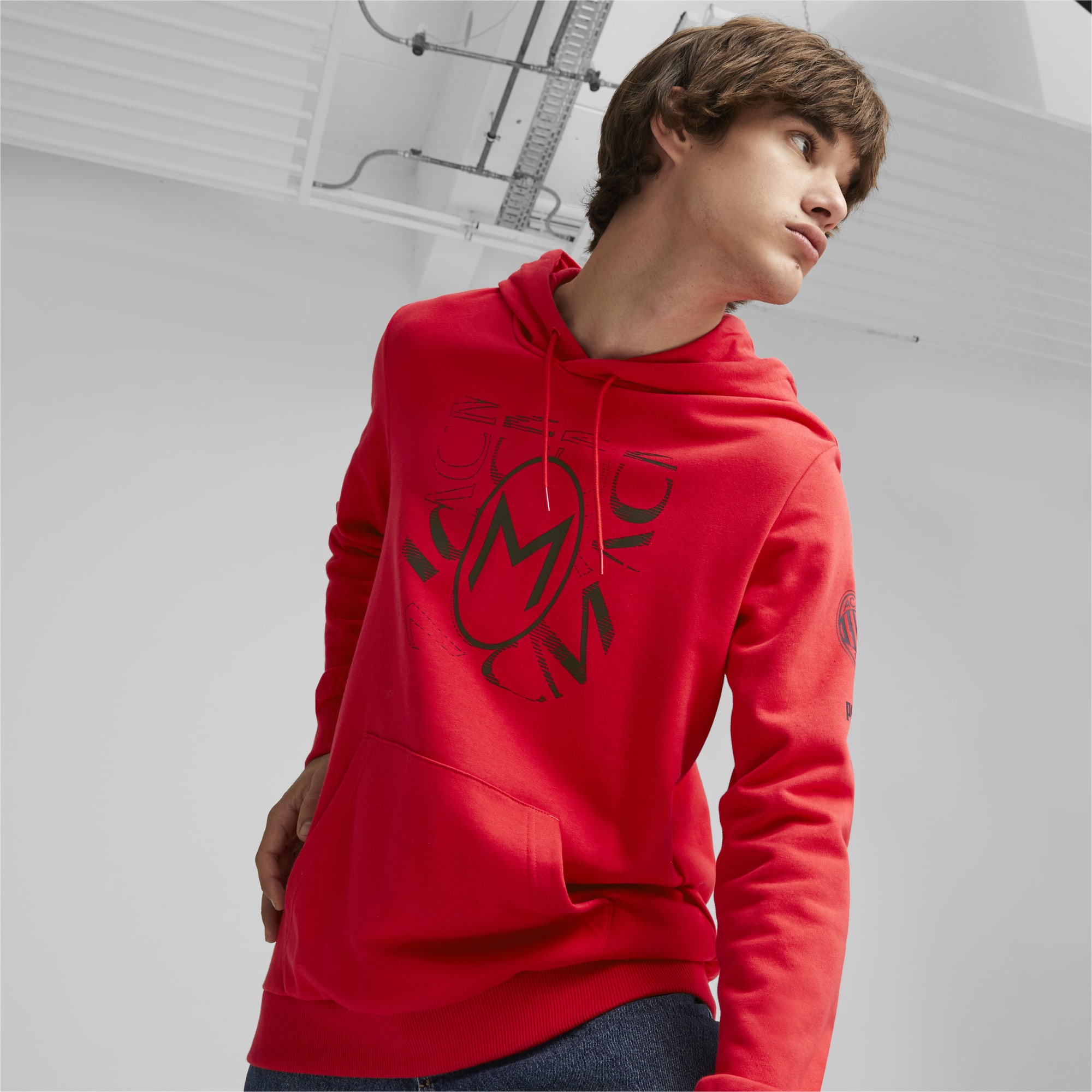 Sudadera Puma Niños Rojo Estampado Capucha