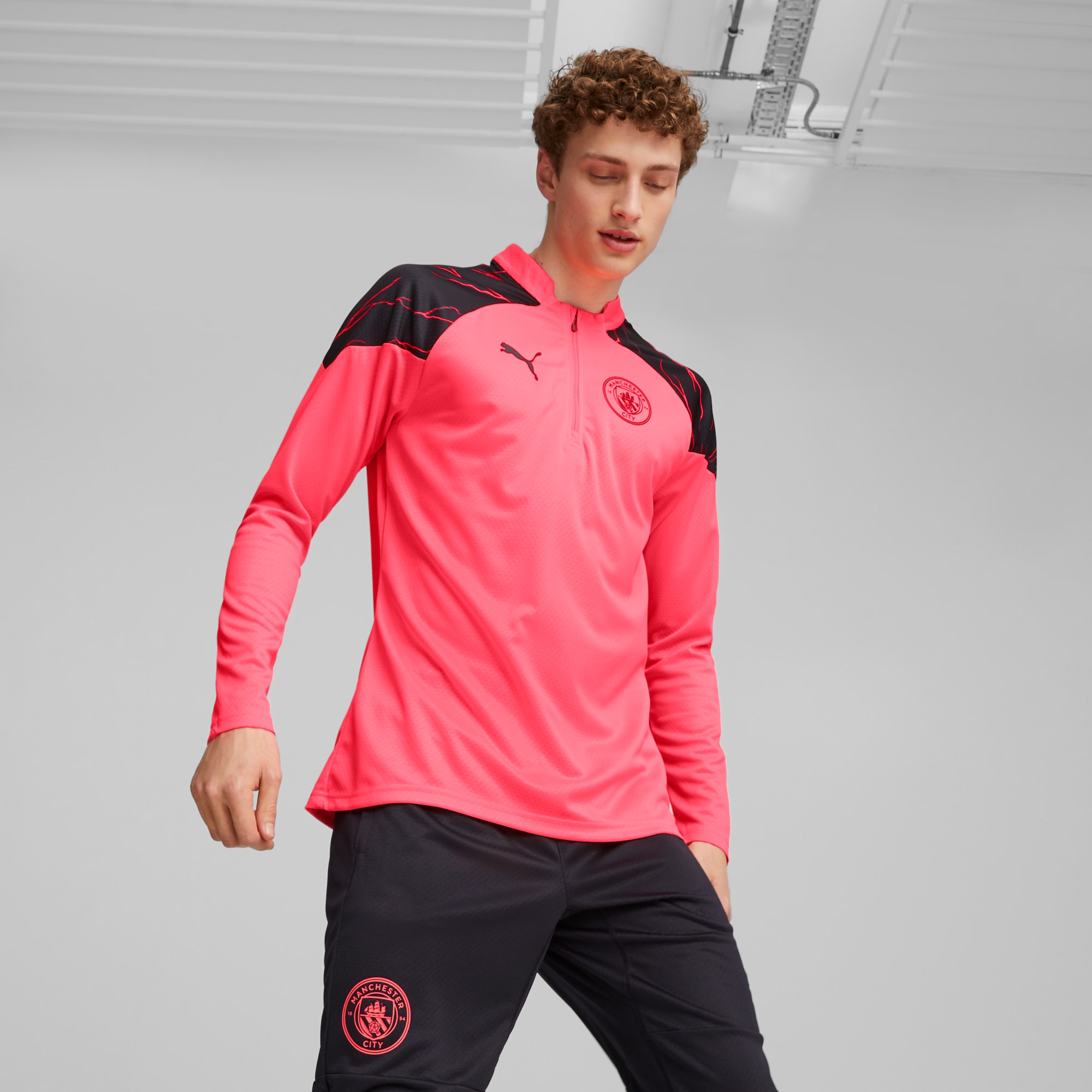Manchester City Soccer Men's Quarter-zip | PUMA