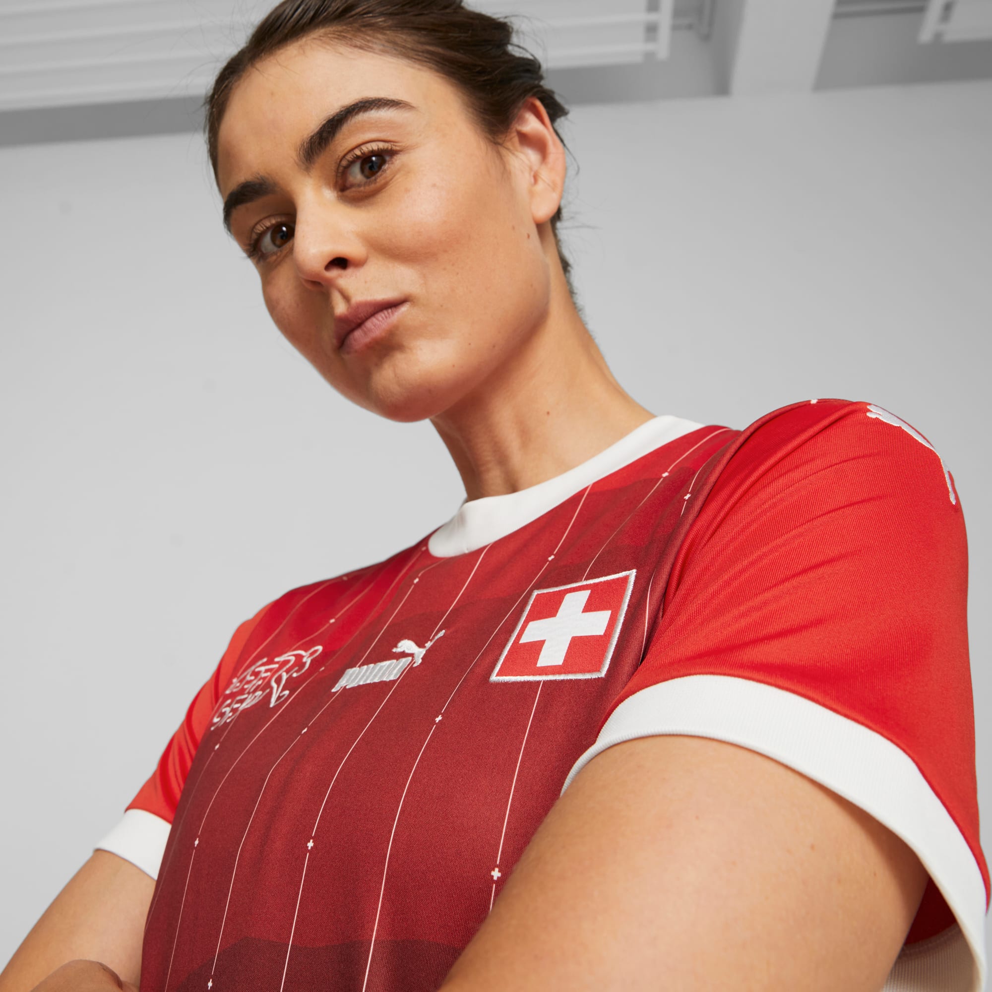 Replica ELVEDI #4 Switzerland Home Jersey 2021 By Puma