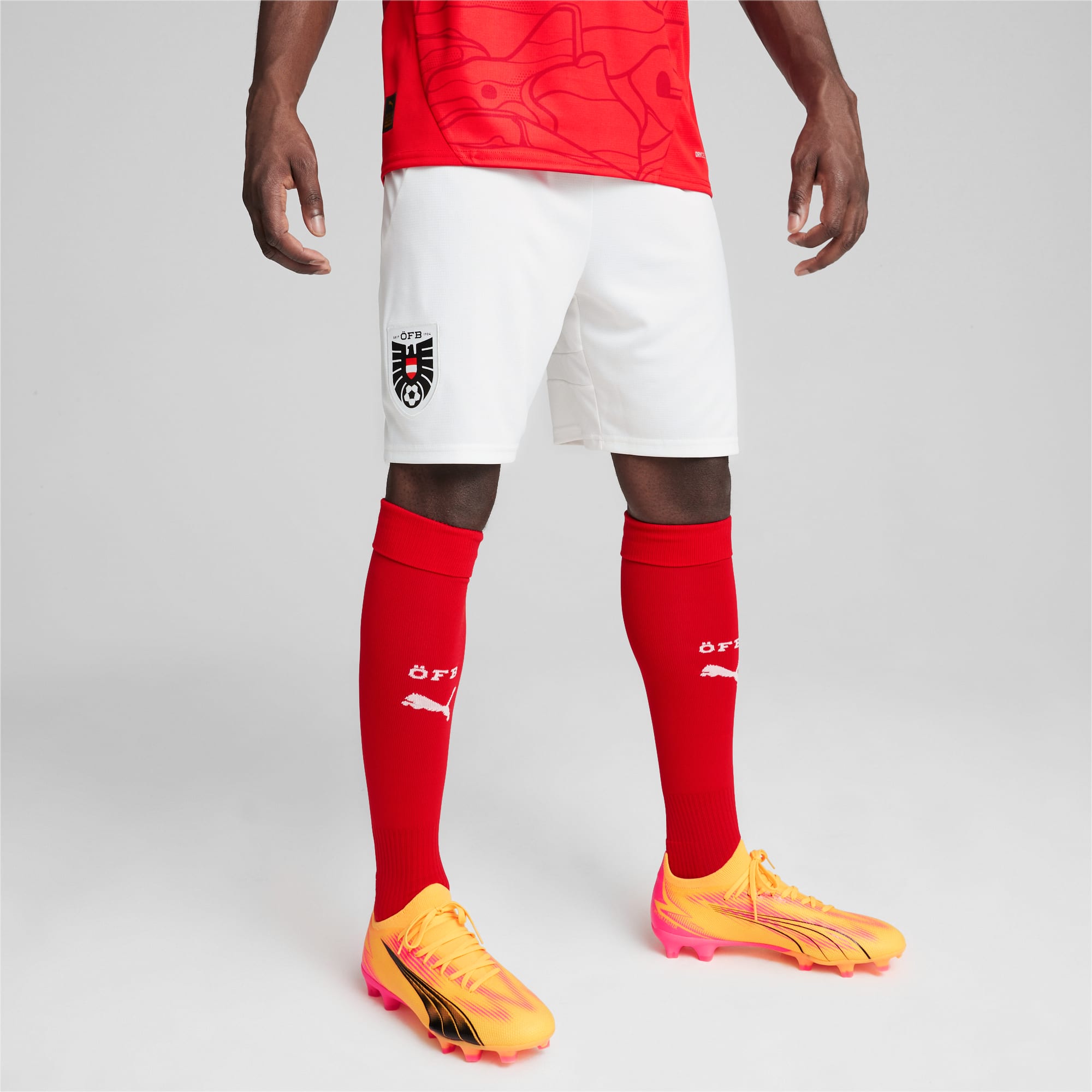 Austria 2024 Shorts Men, PUMA White-PUMA Black, large