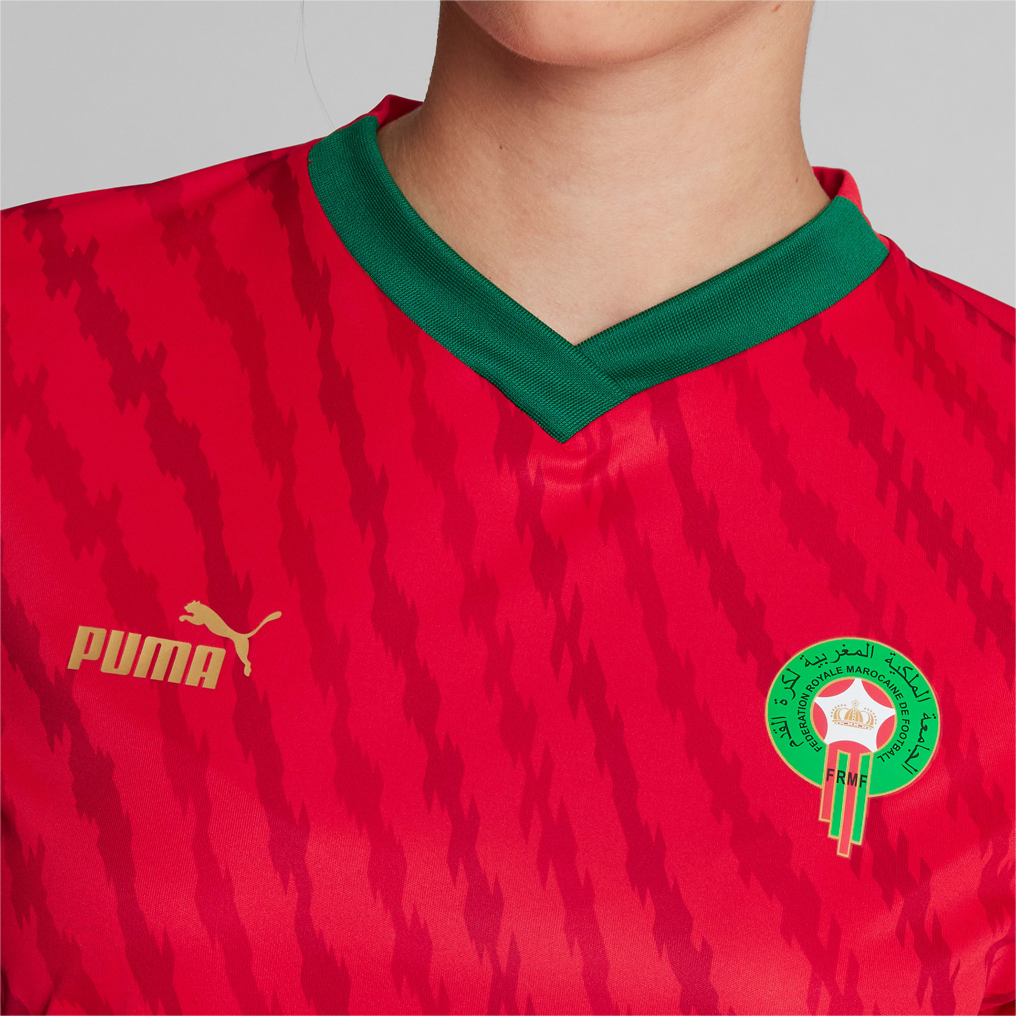 Maillot Maroc CAN 23/24 Rouge Gold Collection Mosaïque By Maroco