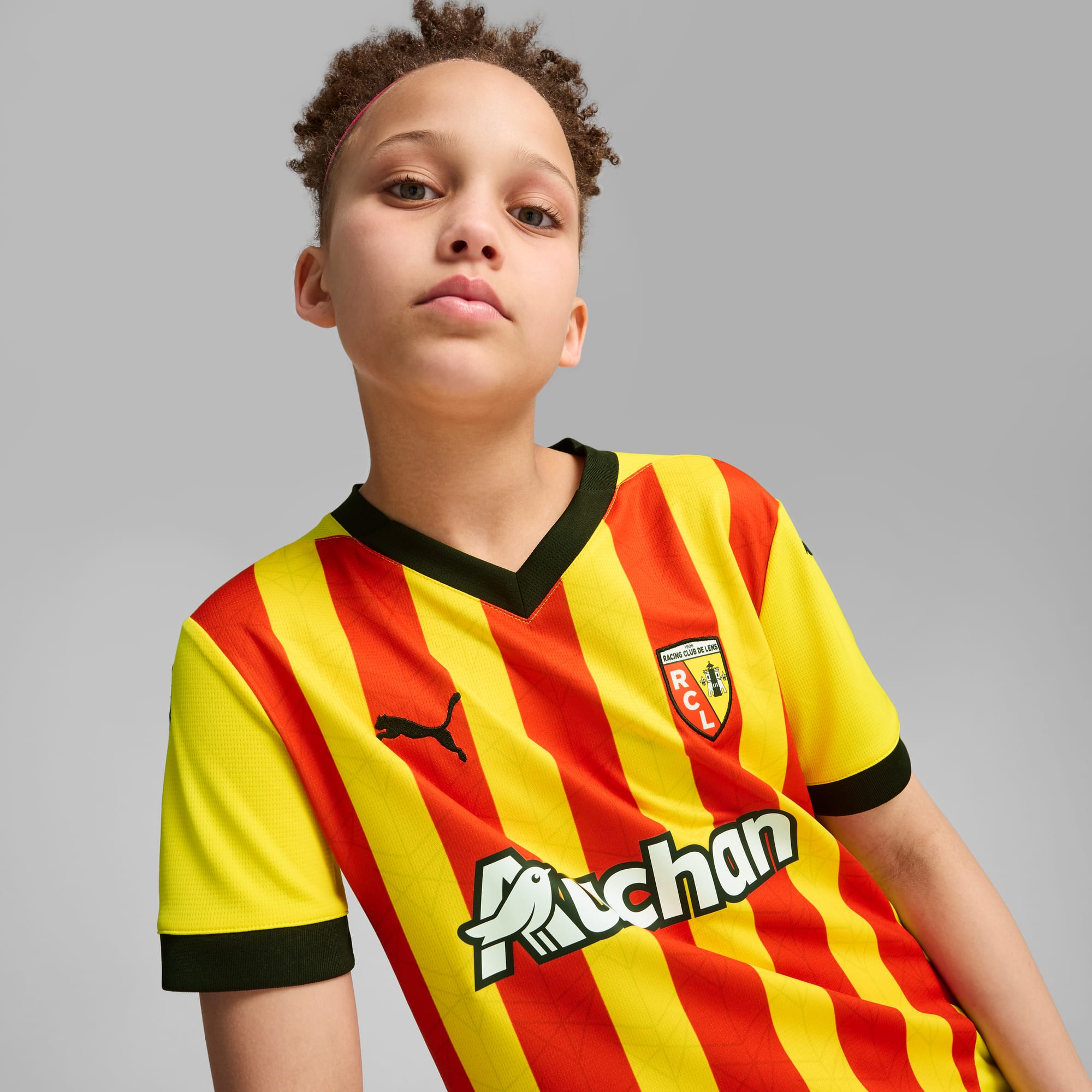 Maillot Home 24/25 RC Lens Enfant et Adolescent, Pelé Yellow-PUMA Red, large