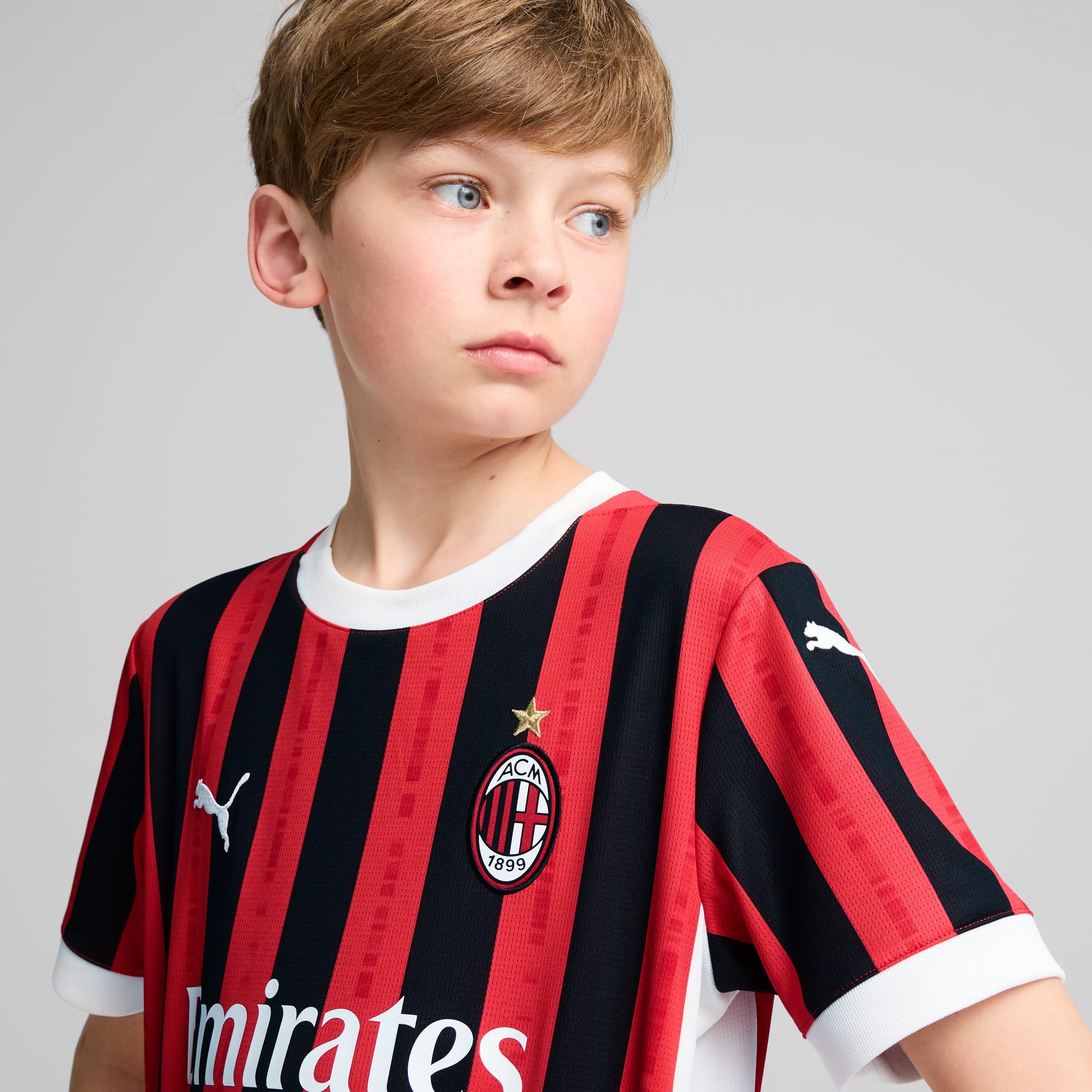 Młodzieżowa domowa koszulka AC Milan 24/25, For All Time Red-PUMA Black, large
