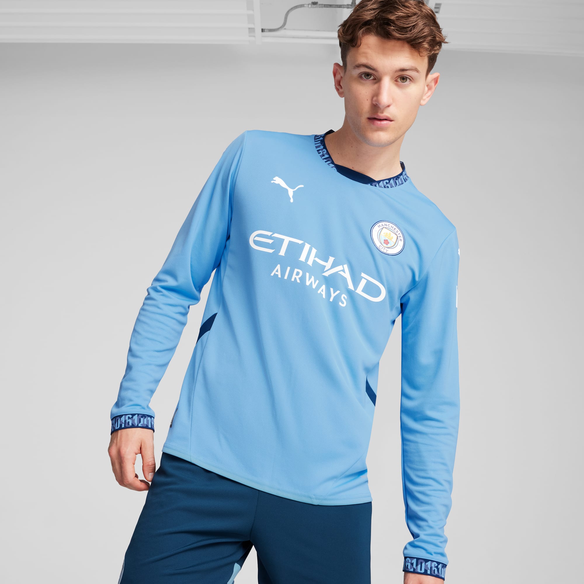 Manchester City 24/25 Home Men's Long Sleeve Soccer Jersey