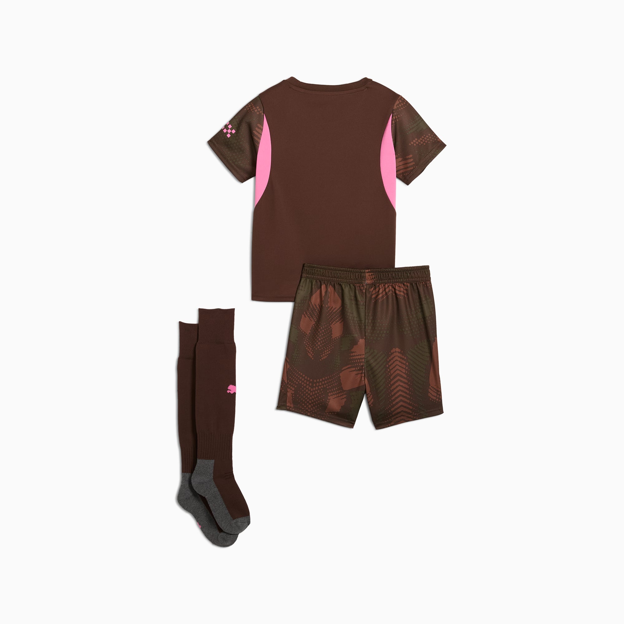 Mini kit da portiere a maniche corte Manchester City 24/25 per bambini, Espresso Brown-Wild Willow, large