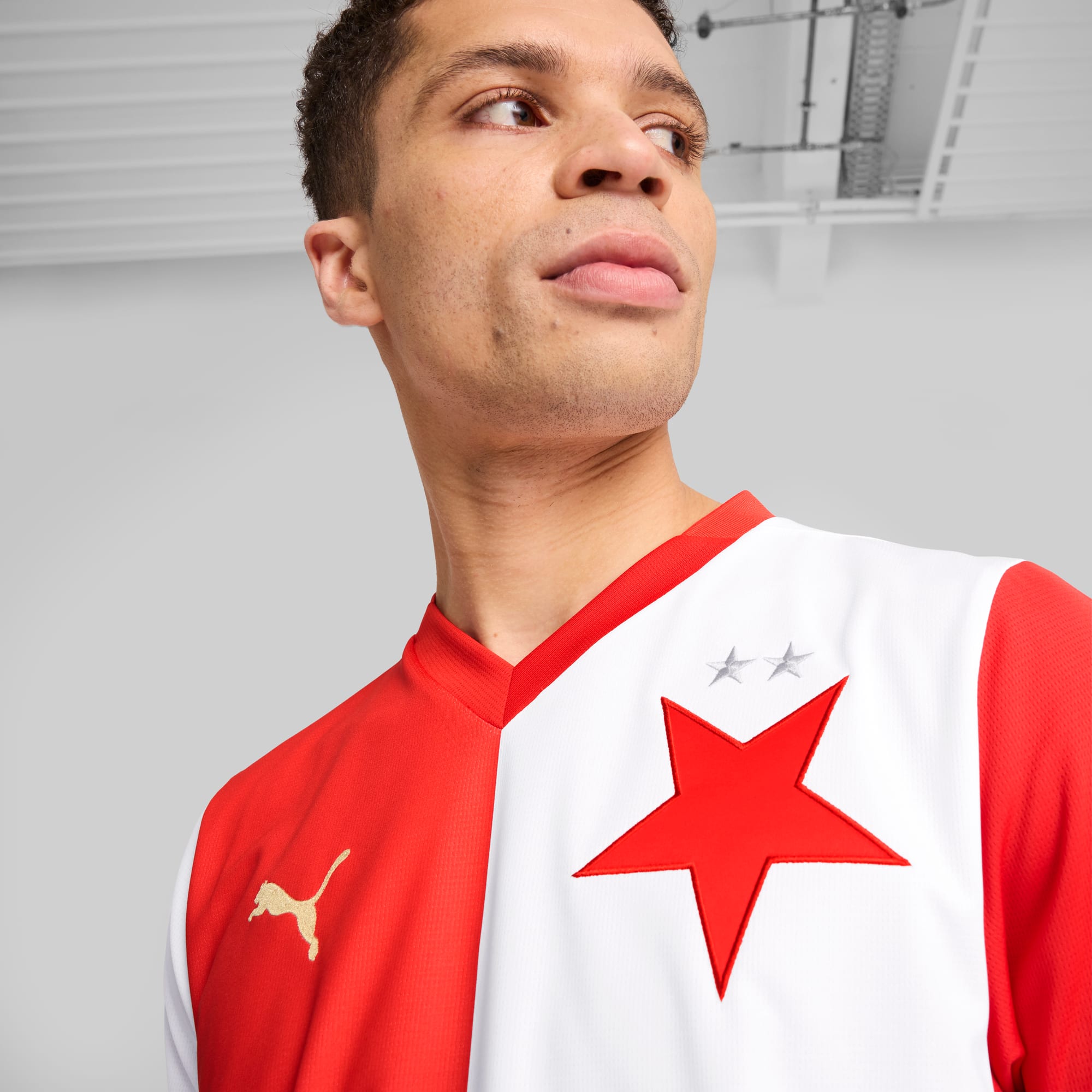 Maglia gara Home SK Slavia Praha 24/25 da uomo, PUMA White-PUMA Red, large