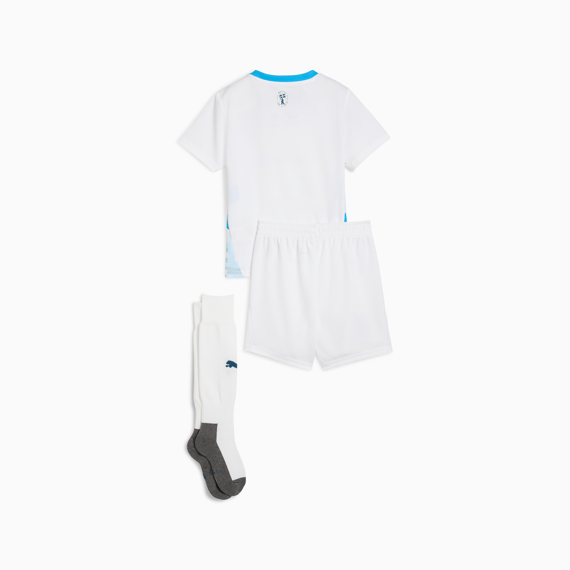 Mini kit Home Olympique de Marseille 24/25 per bambini, PUMA White-Bleu Azur, large