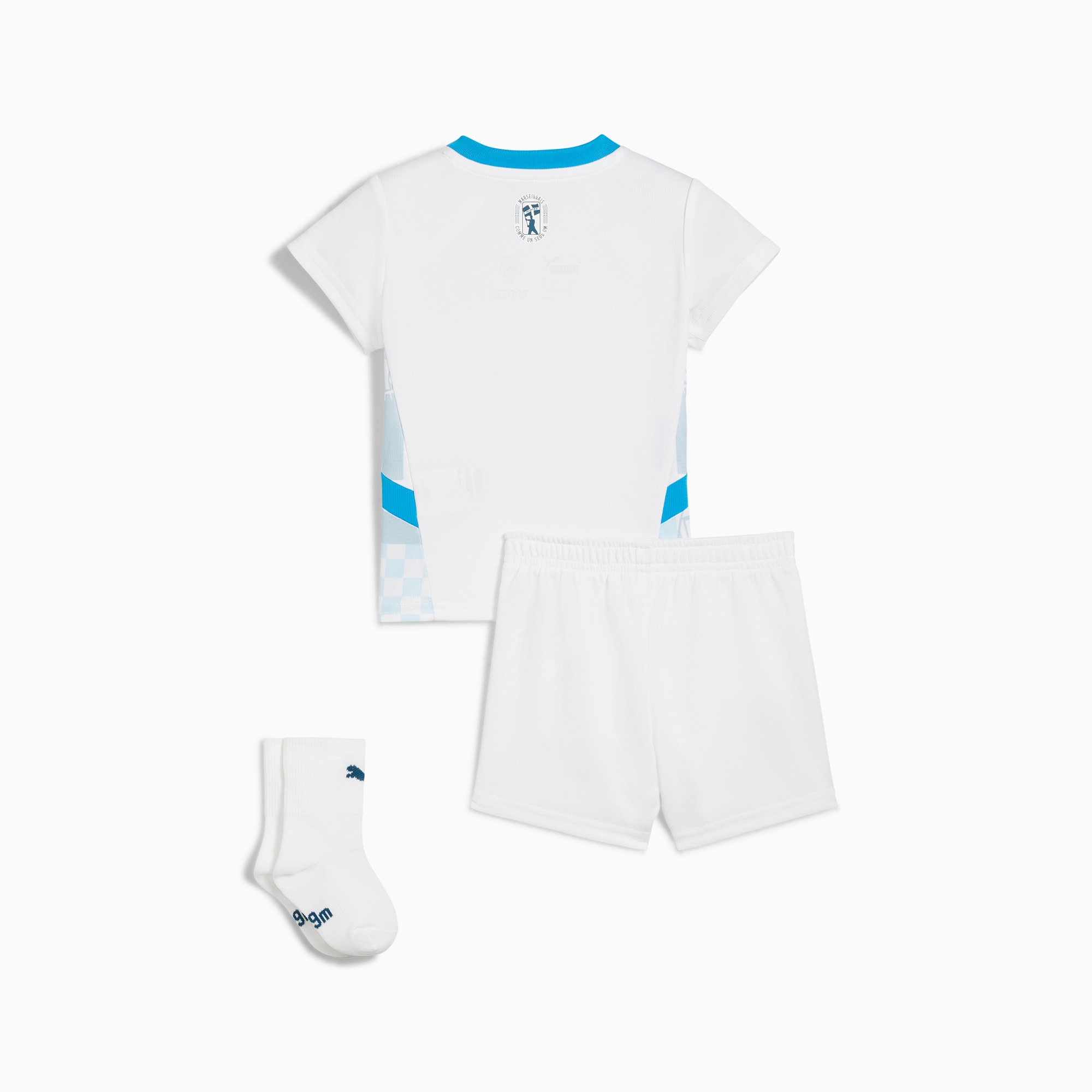 Olympique de Marseille 24/25 Home Babykit Toddler, PUMA White-Bleu Azur, large