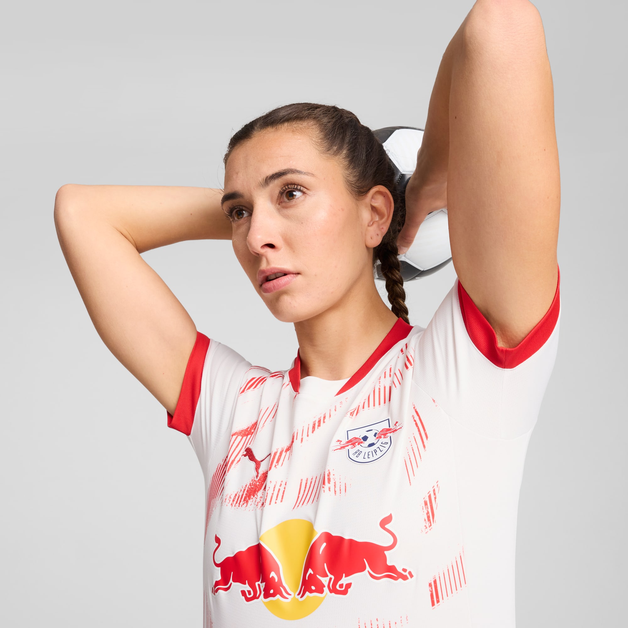 Maillot Home 24/25 RB Leipzig Femme, PUMA White-For All Time Red, large