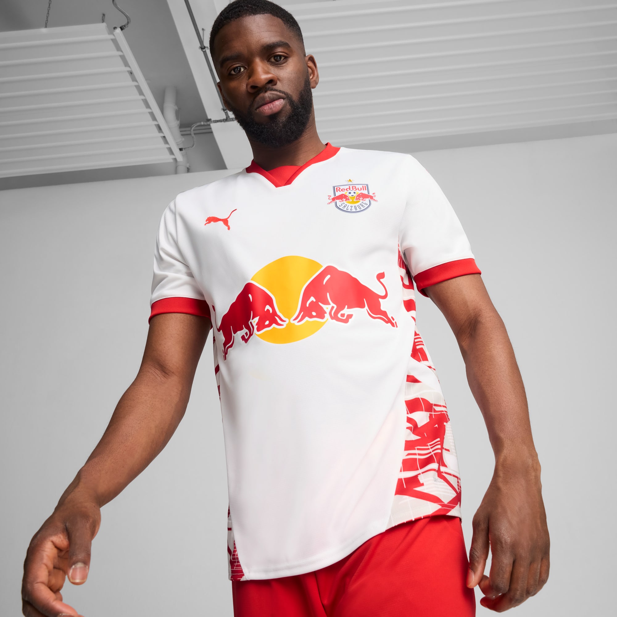 Puma RB Salzburg 24 25 Men s Replica Home Soccer Jersey White Red XL