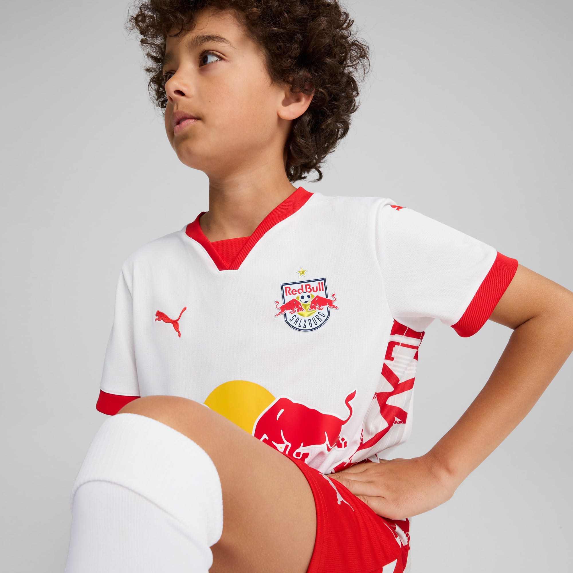 FC Red Bull Salzburg 24/25 Home Jersey Youth, PUMA White-PUMA Red, large