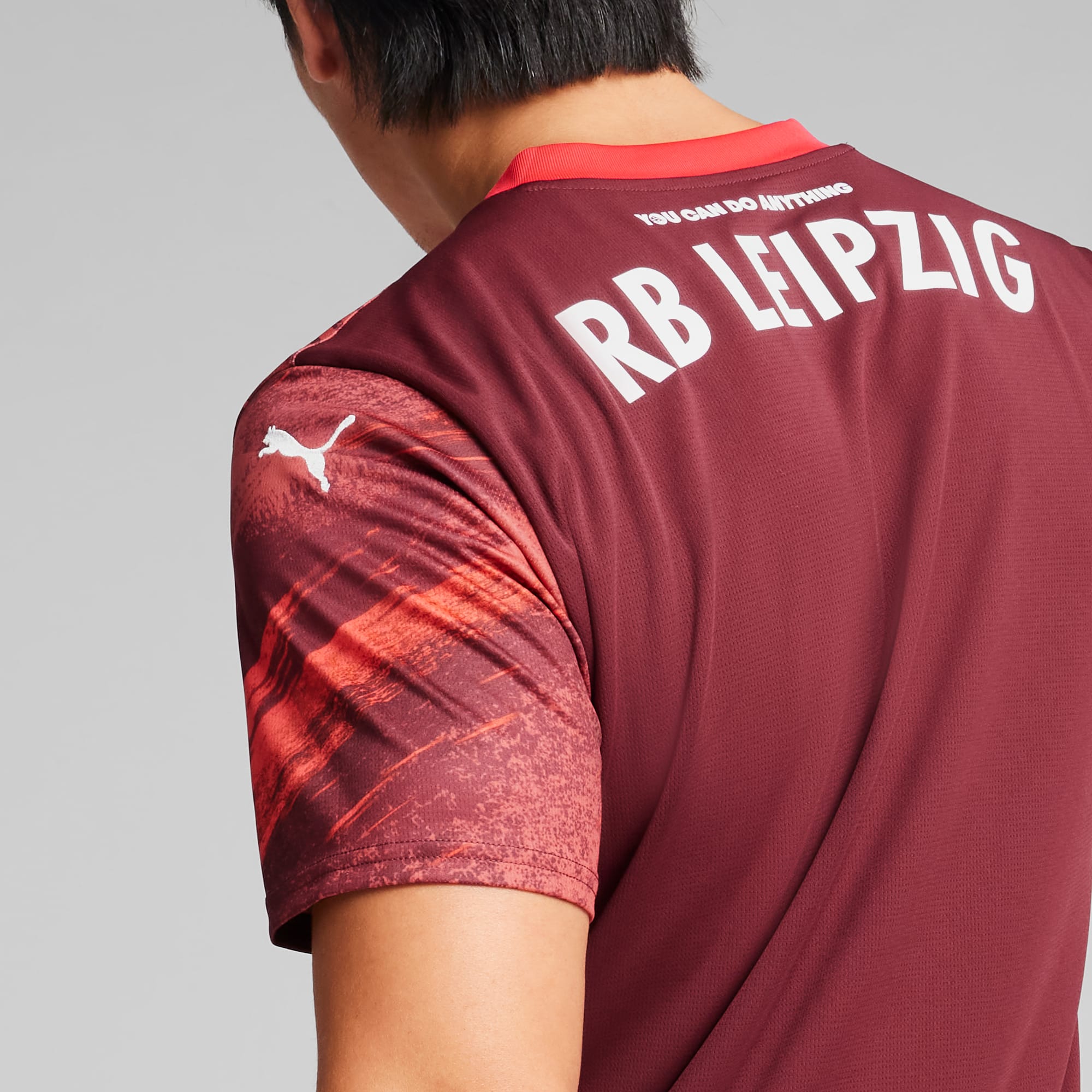 Męska koszulka wyjazdowa RB Leipzig 24/25, Dark Jasper-Active Red, large
