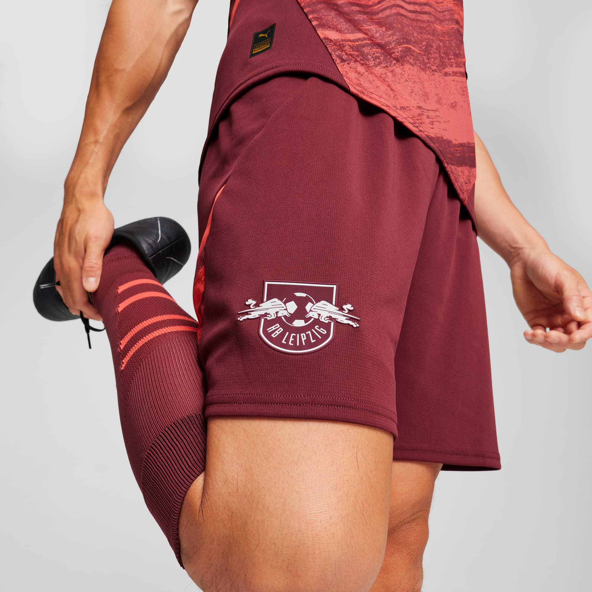 RB Leipzig short voor heren, Dark Jasper-Active Red, large