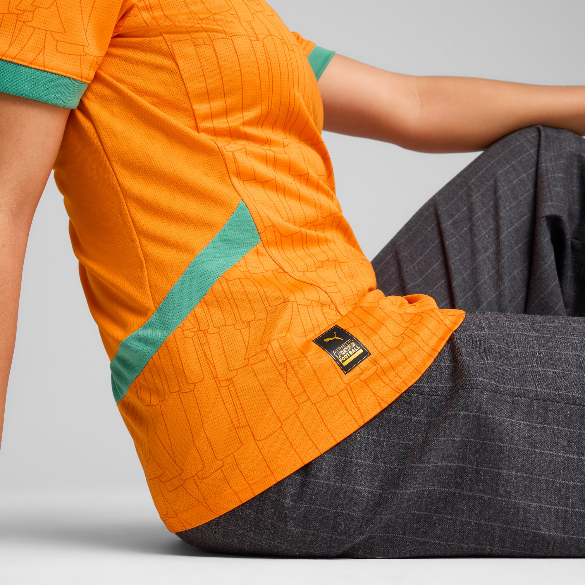 Côte d'Ivoire 2025 Home Jersey Women, Rickie Orange-Jade Frost, large